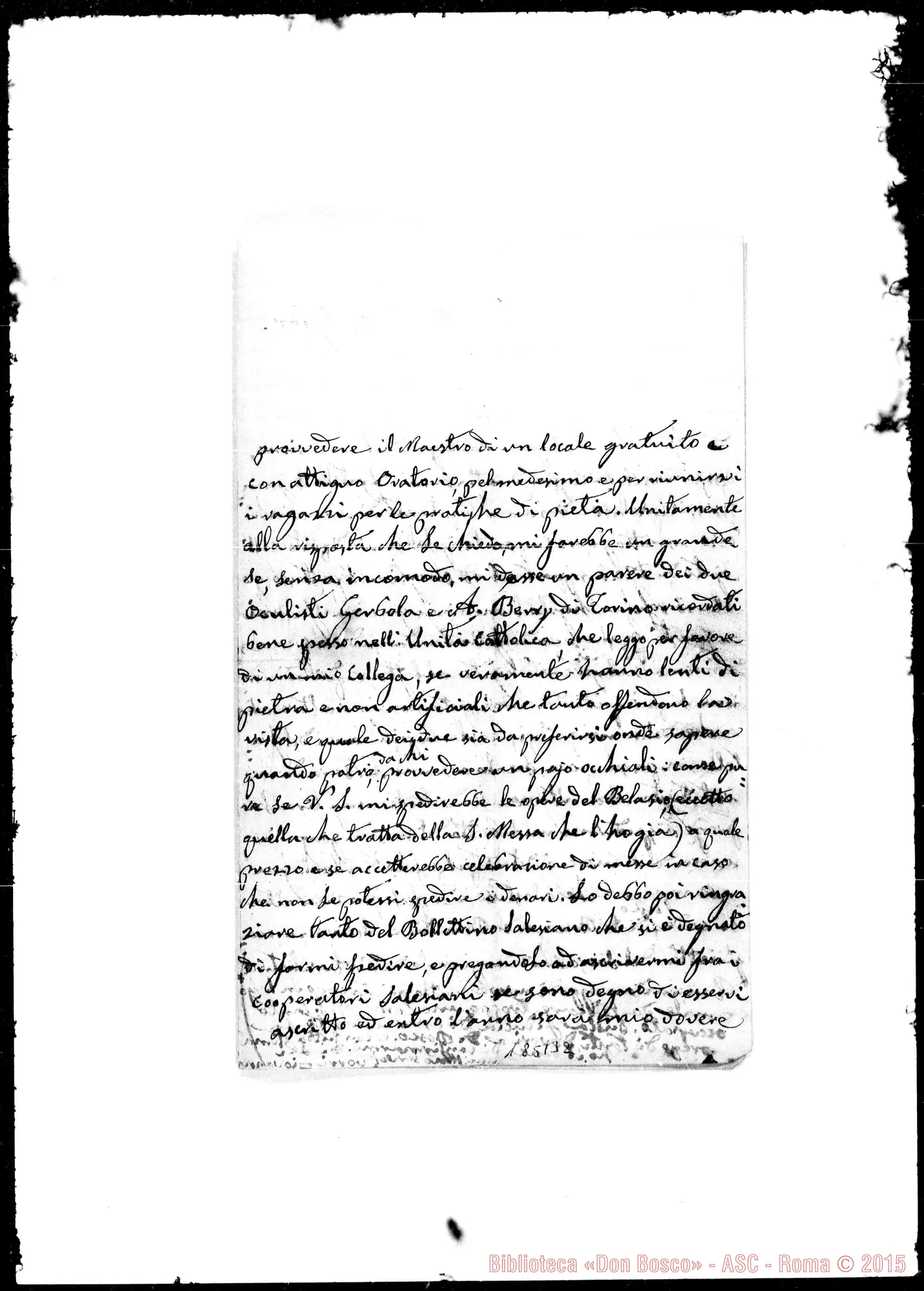 Fotogramma B 2 — Torri Giovanni-lll.mo E Rev.do Sig.