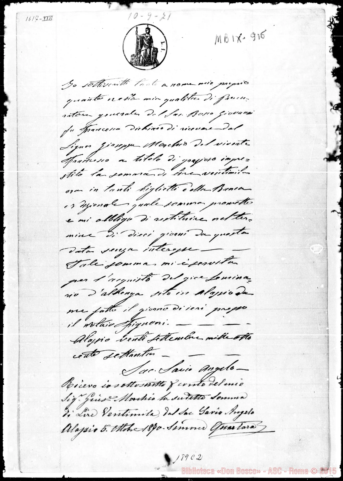 Fotogramma C 2 — Savio Angelo sottoscrive