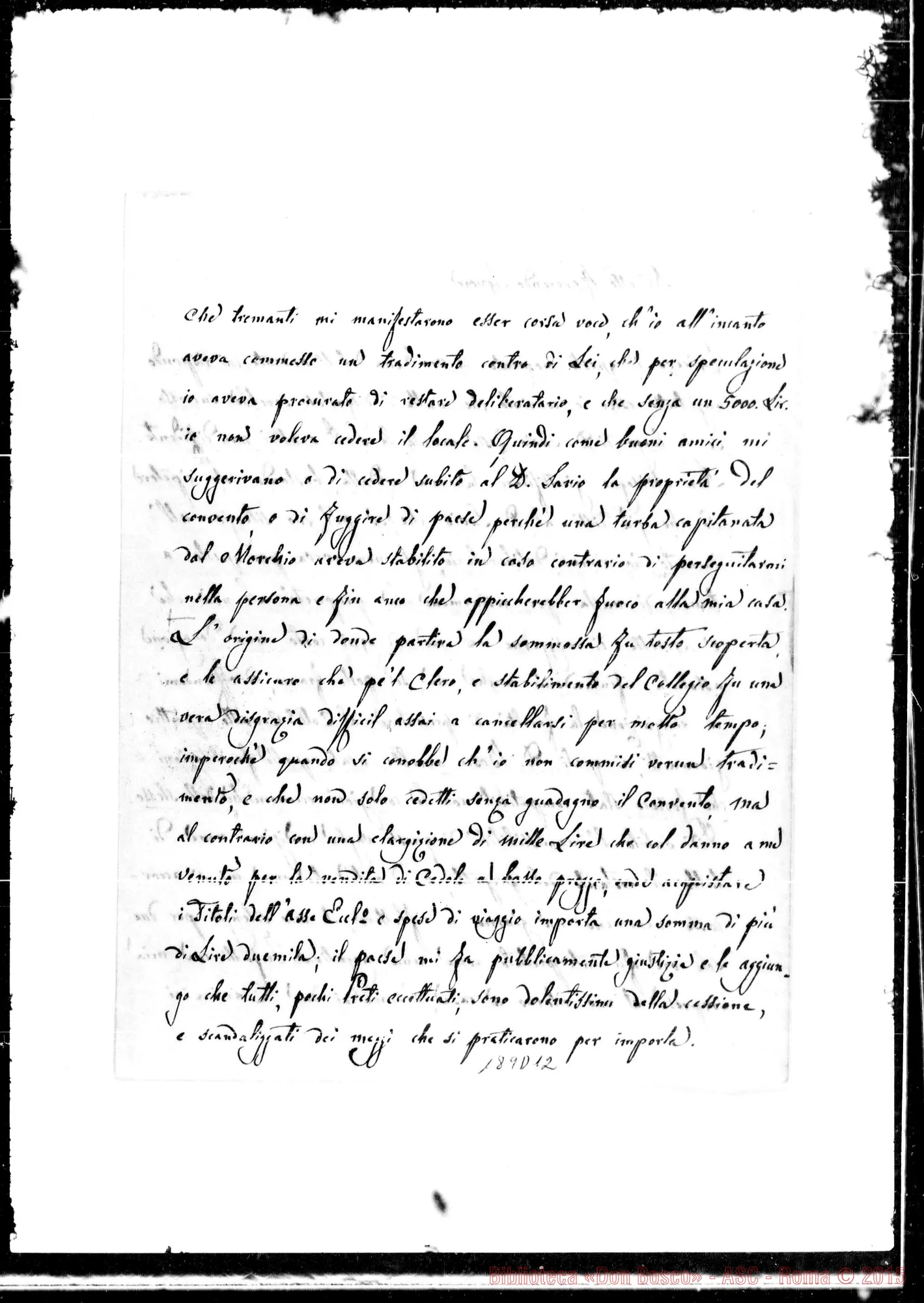 Fotogramma D 12 — Francesco Ampugnani-Molto Rev.do Signore