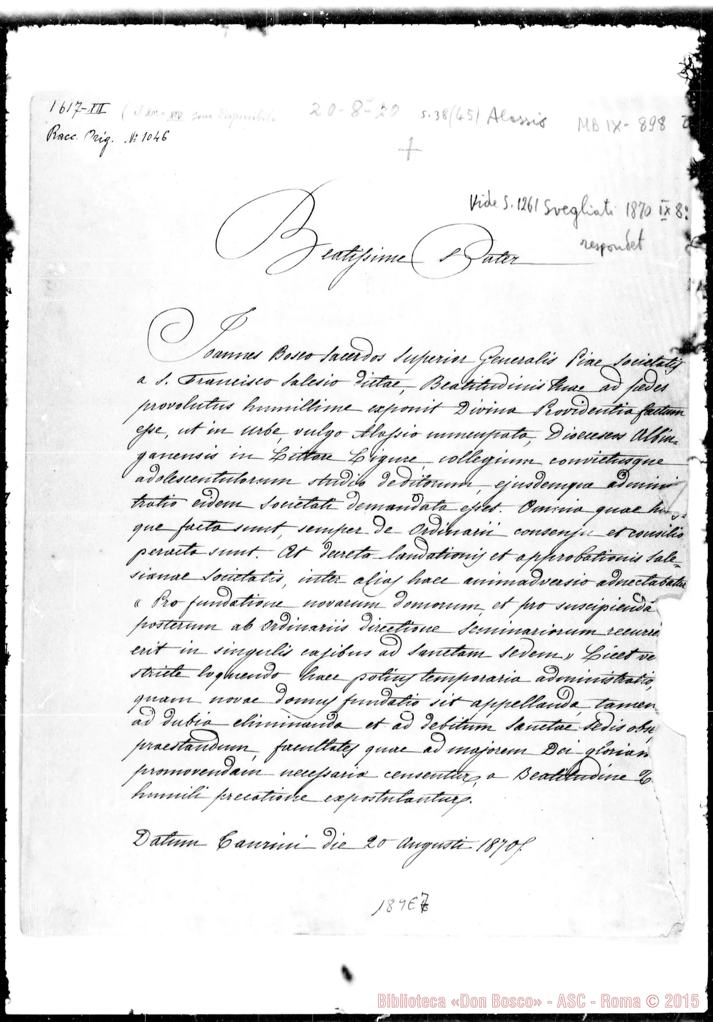 Fotogramma E 7 — Bosco-Santo Padre. Supplica. Copia