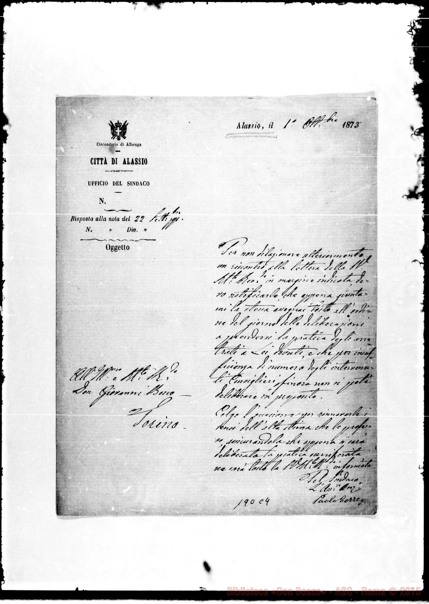 Fotogramma C 4 — Paolo Torres, sindaco-Bosco
