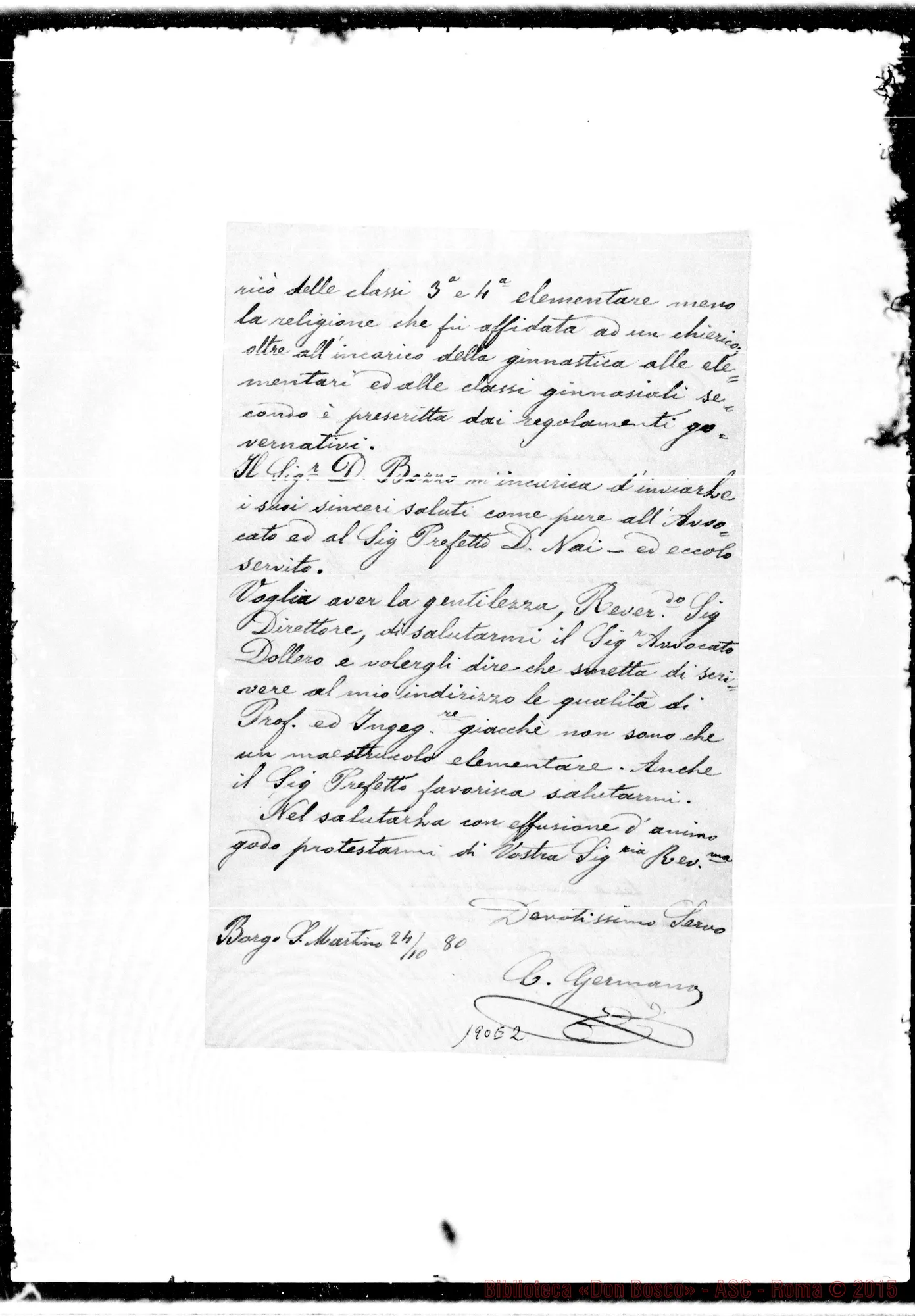 Fotogramma E 2 — German-Direttore