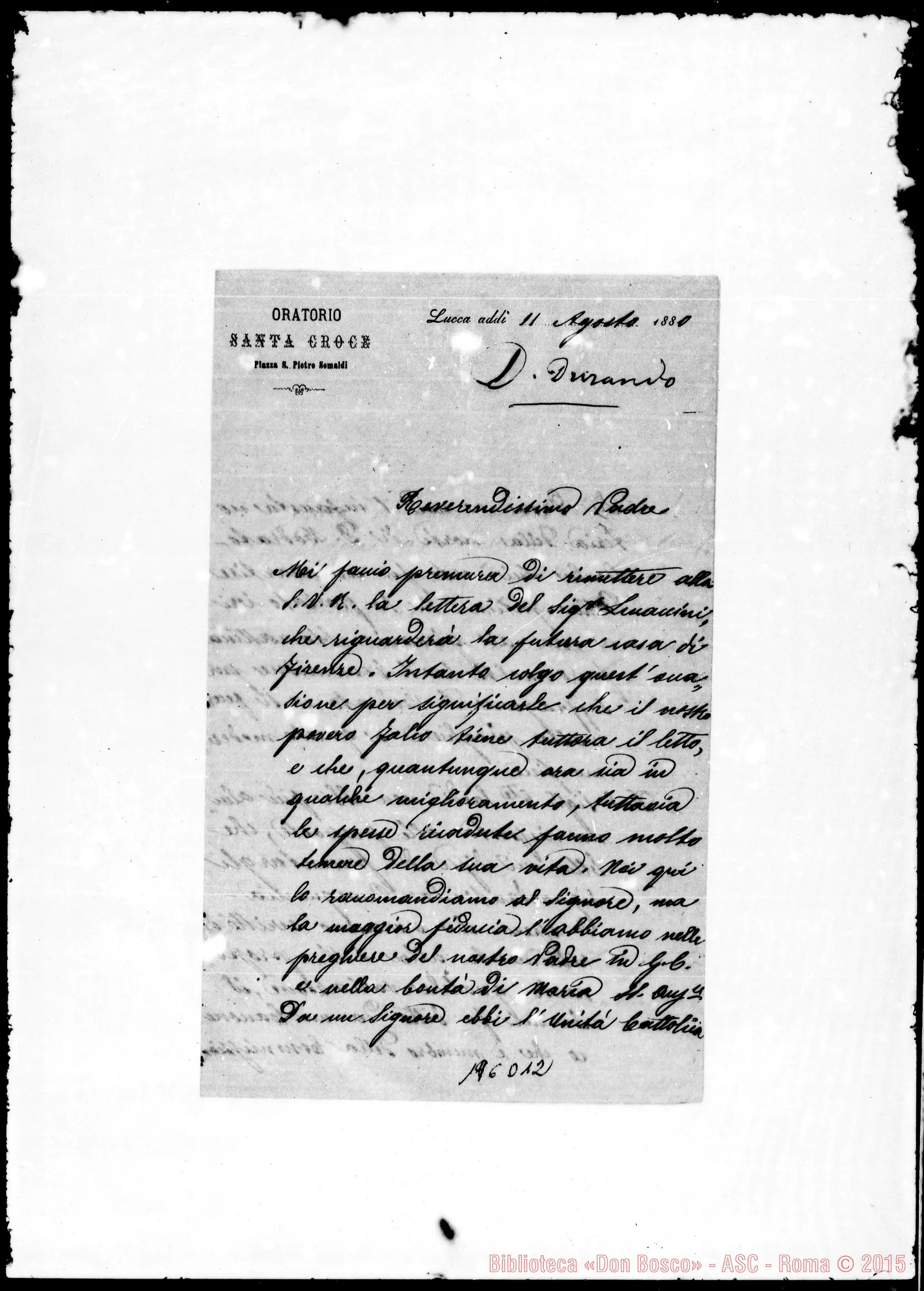 Fotogramma D 12 — Sac. G. Marenco-Rev.mo Padre