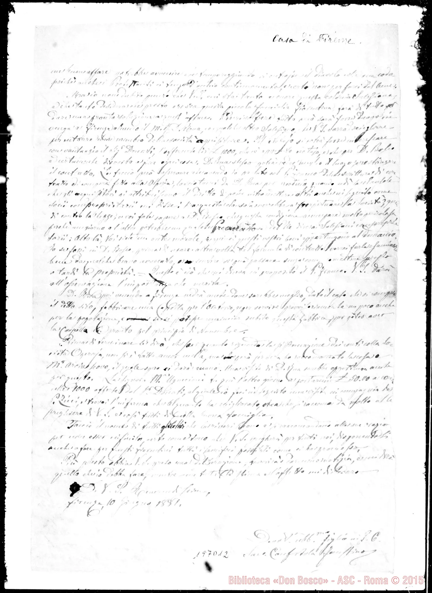 Fotogramma D 12 — Confortola-Rev.mo E Amat.mo Padre