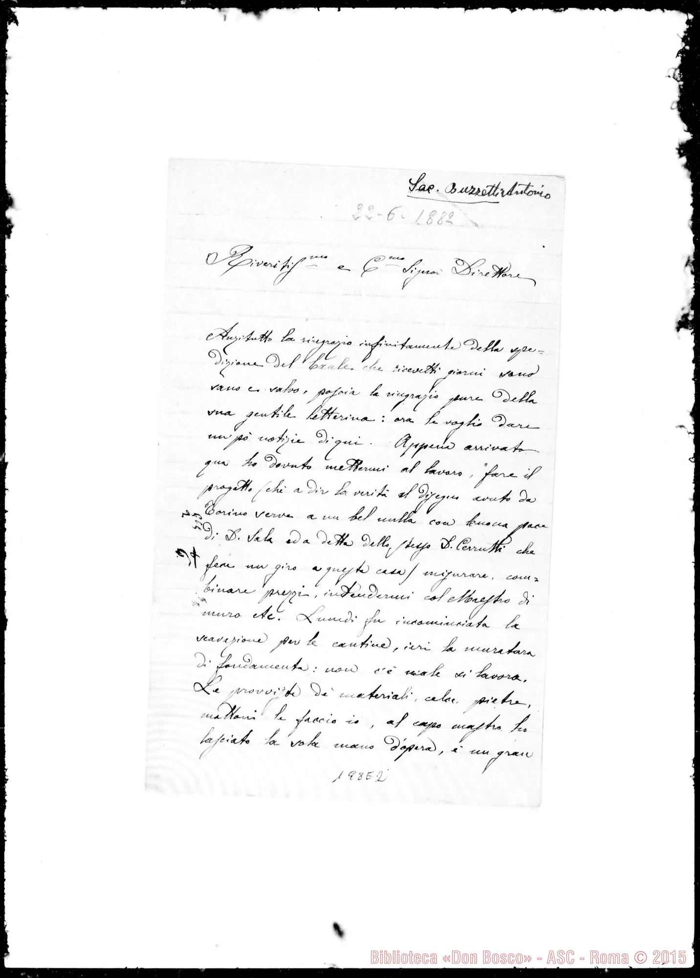 Fotogramma E 2 — Sac. Antonio Buzzetti-Direttore