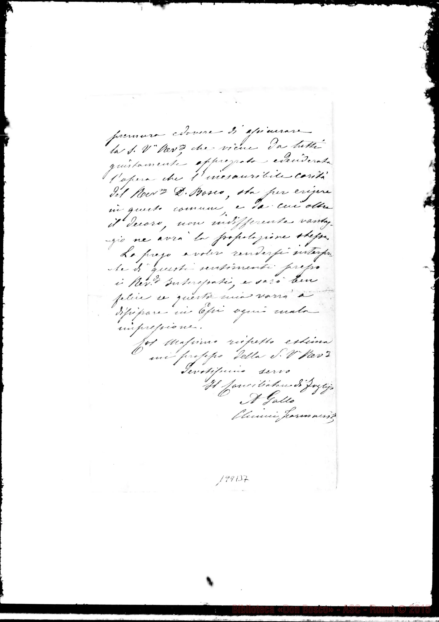 Fotogramma B 7 — A. Gallo-Rev.do Sig.