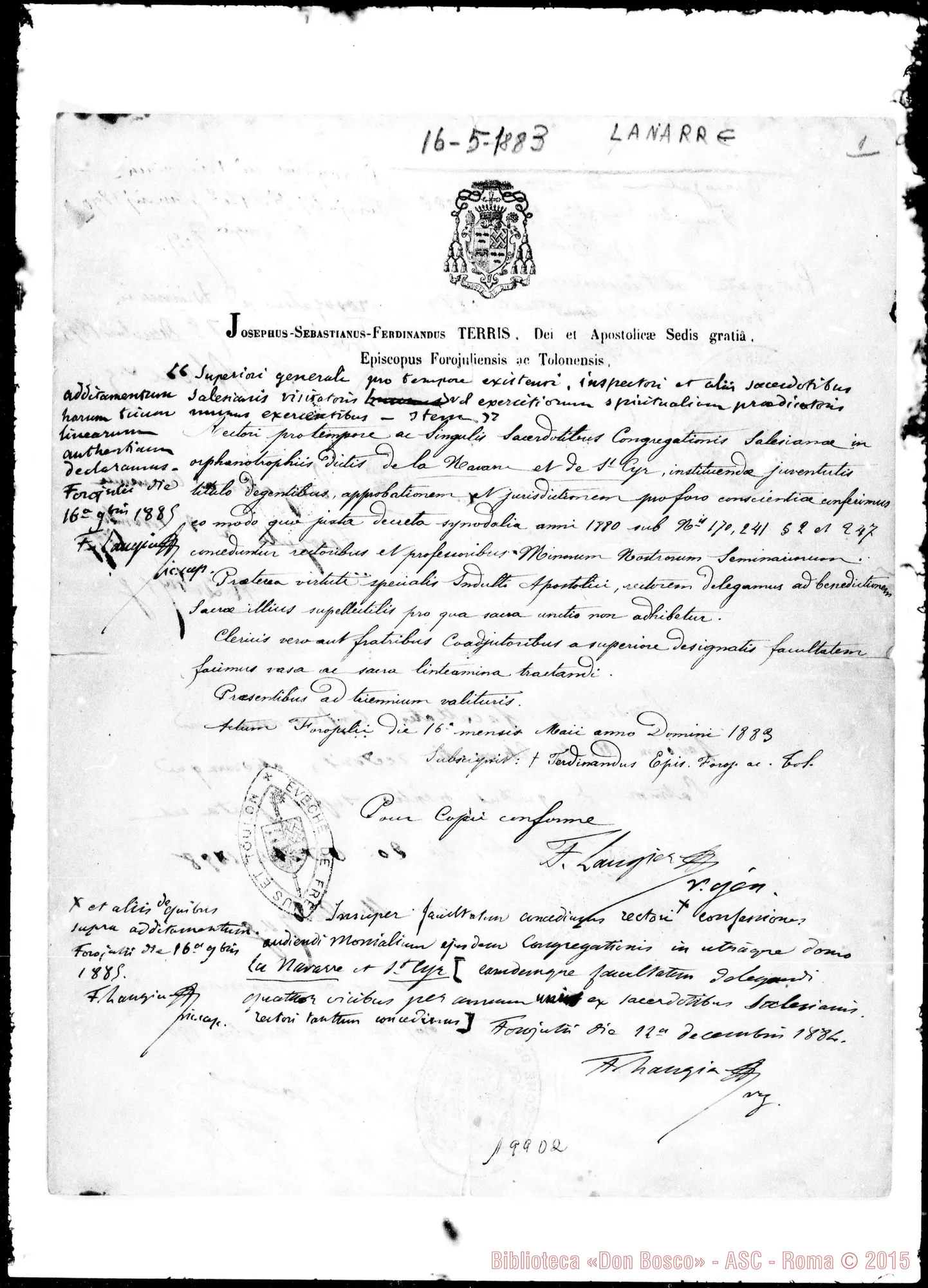 Fotogramma D 2 — La Navarre: Facoltà per le confessioni…