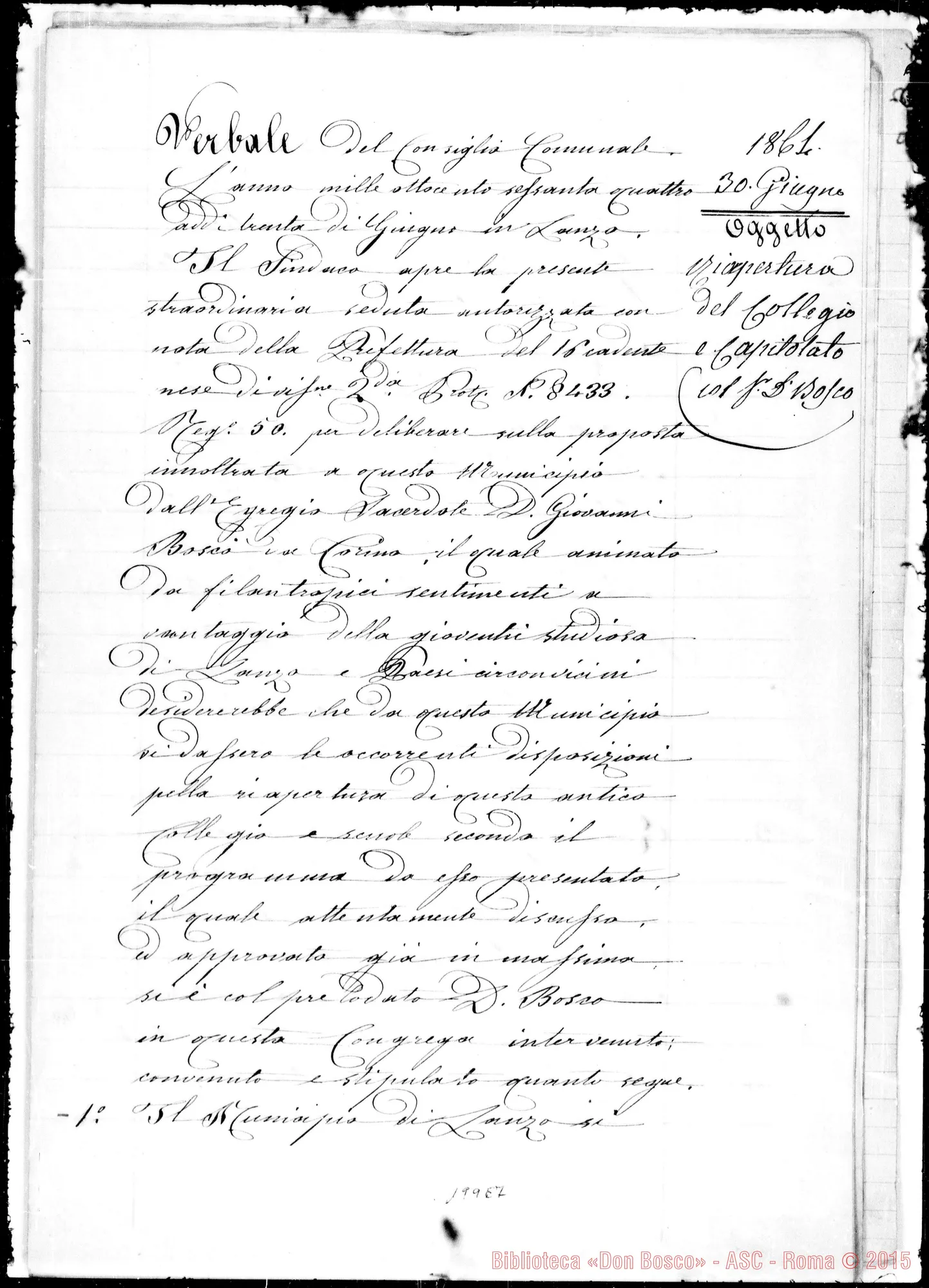 Fotogramma E 7 — Municipio di Lanzo: Capitolazione
