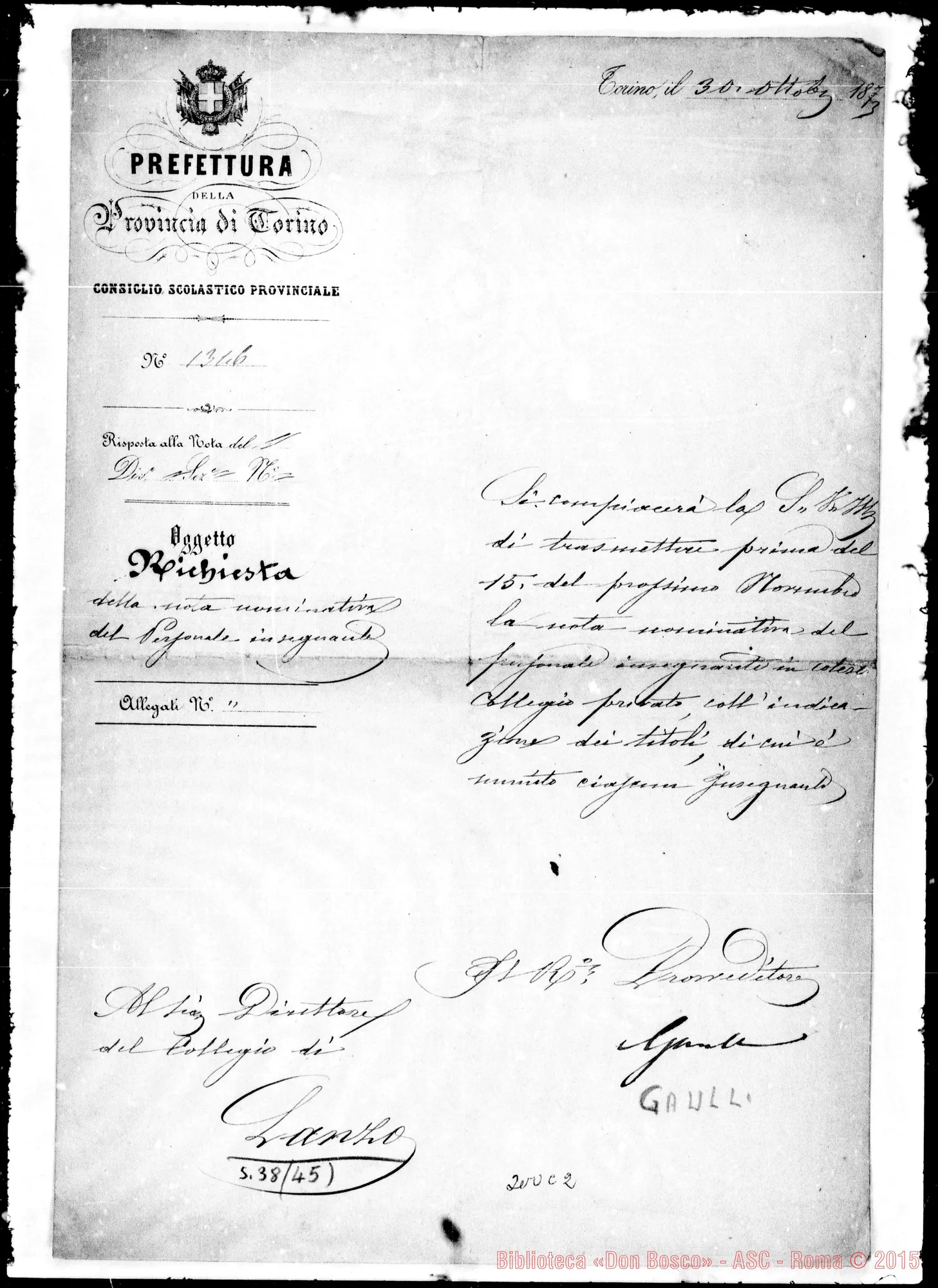 Fotogramma C 2 — Provveditore Gauii-Direttore Col. Lanzo