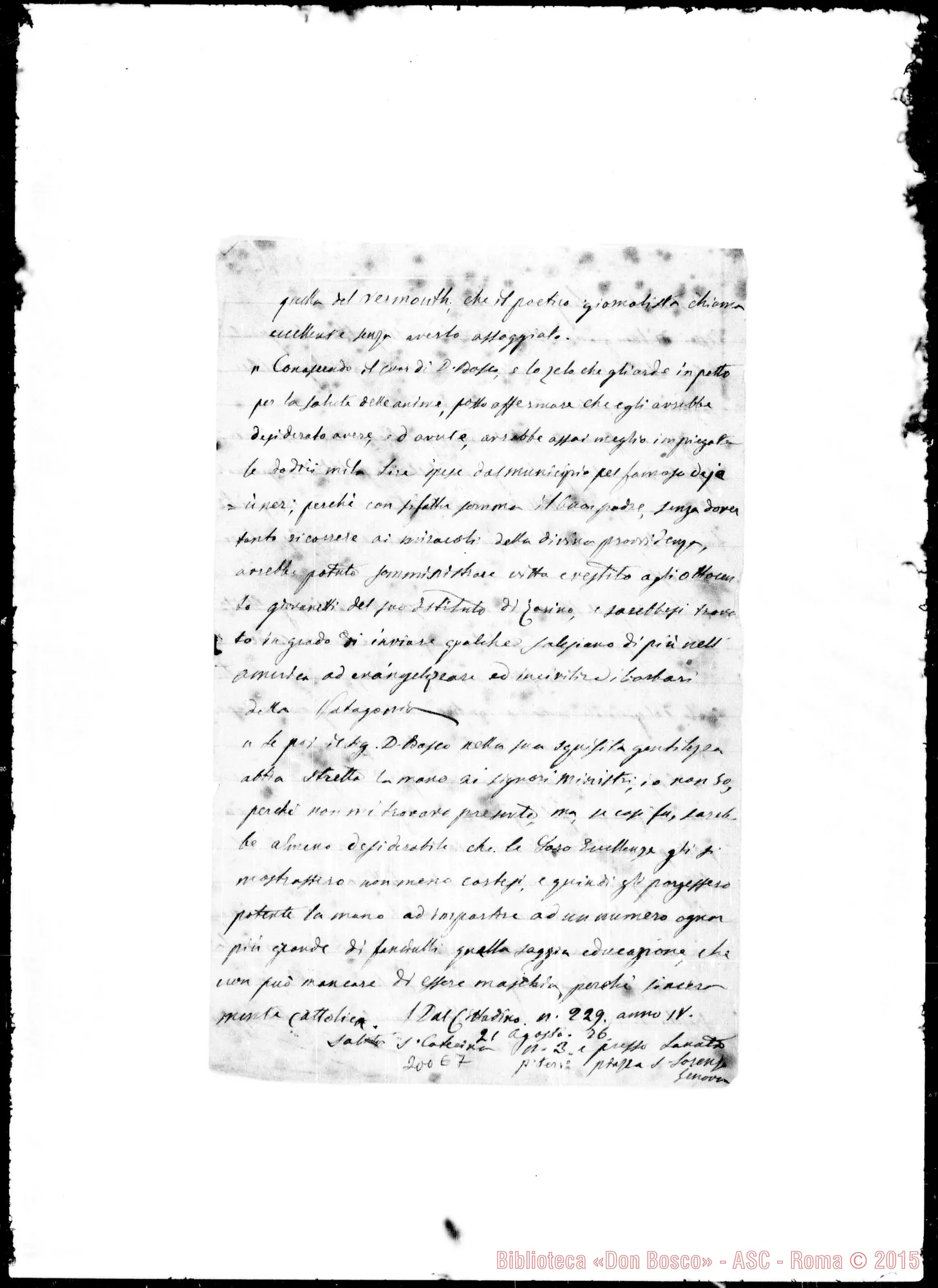 Fotogramma E 7 — «I ministri A Lanzo E Don Bosco…»