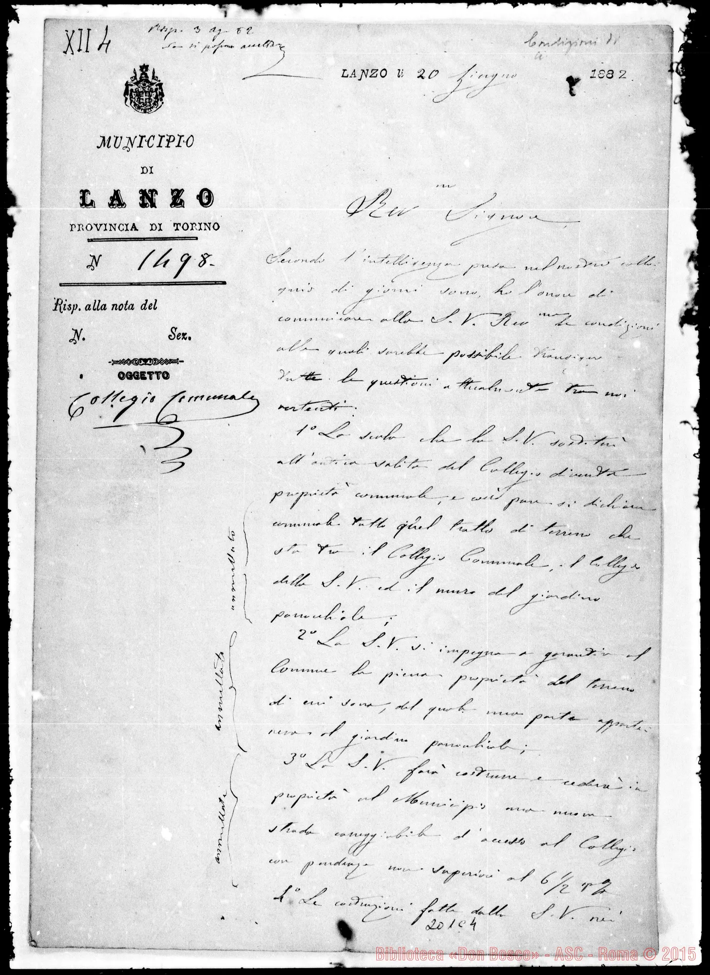 Fotogramma C 4 — Sindaco-Rev.mo Sig.