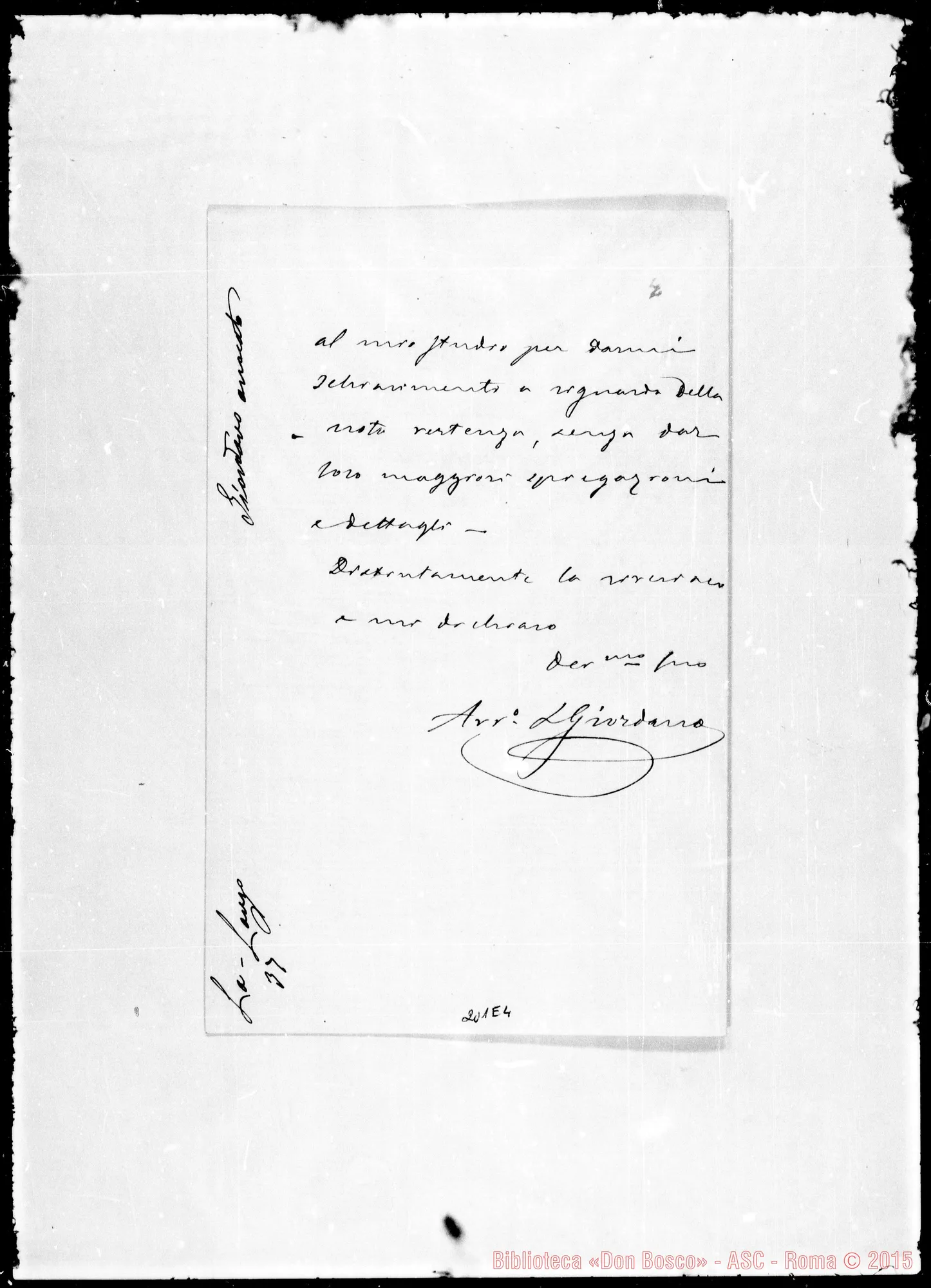 Fotogramma E 4 — Giordano avvoc.-Molto Rev.do Sig.