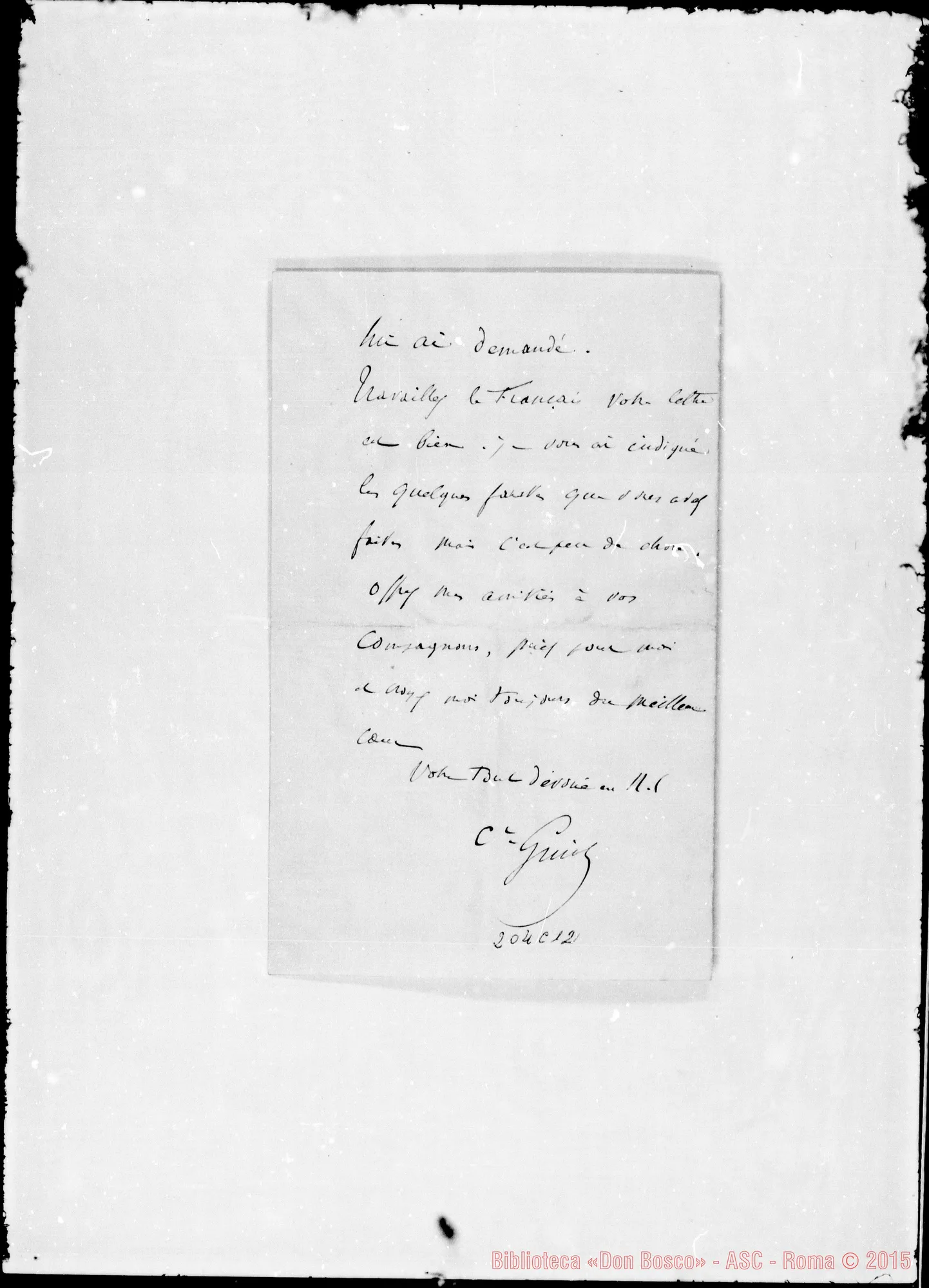 Fotogramma C 12 — Guiol-Mon cher ami. Autogr. Bosco
