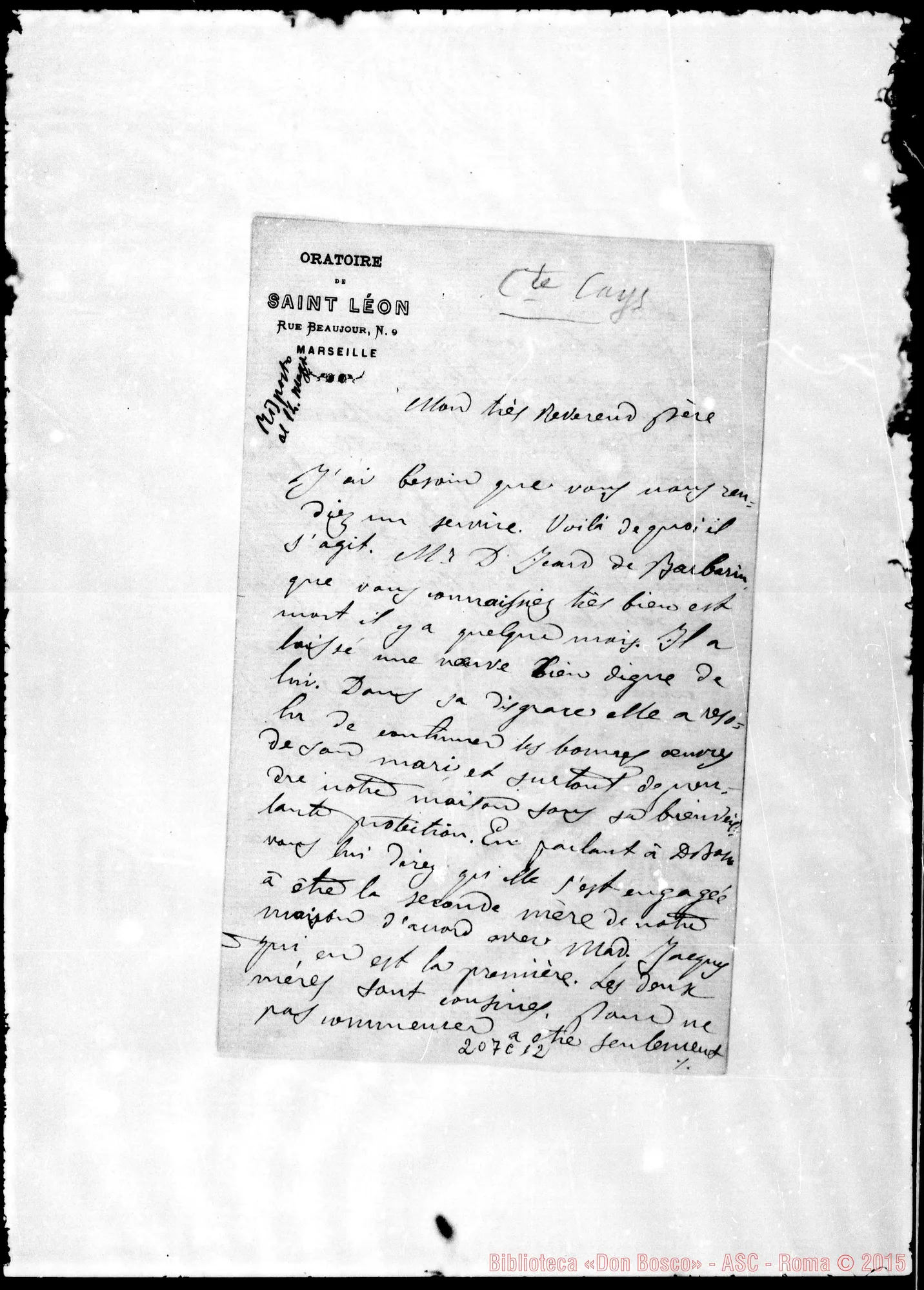 Fotogramma C 12 — Bologne-Mon très Révérend Pére