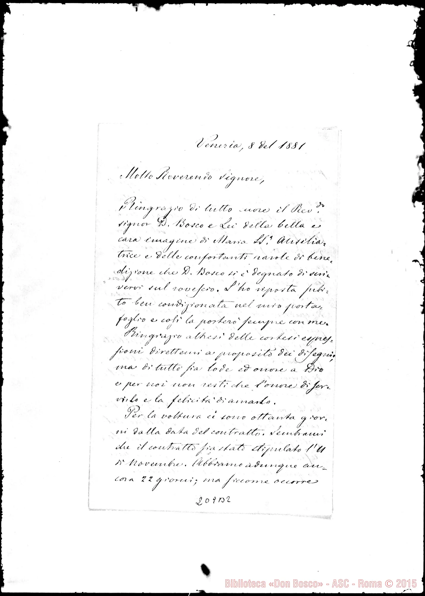Fotogramma B 2 — Pietro Saccardo-Rev.do Sig.