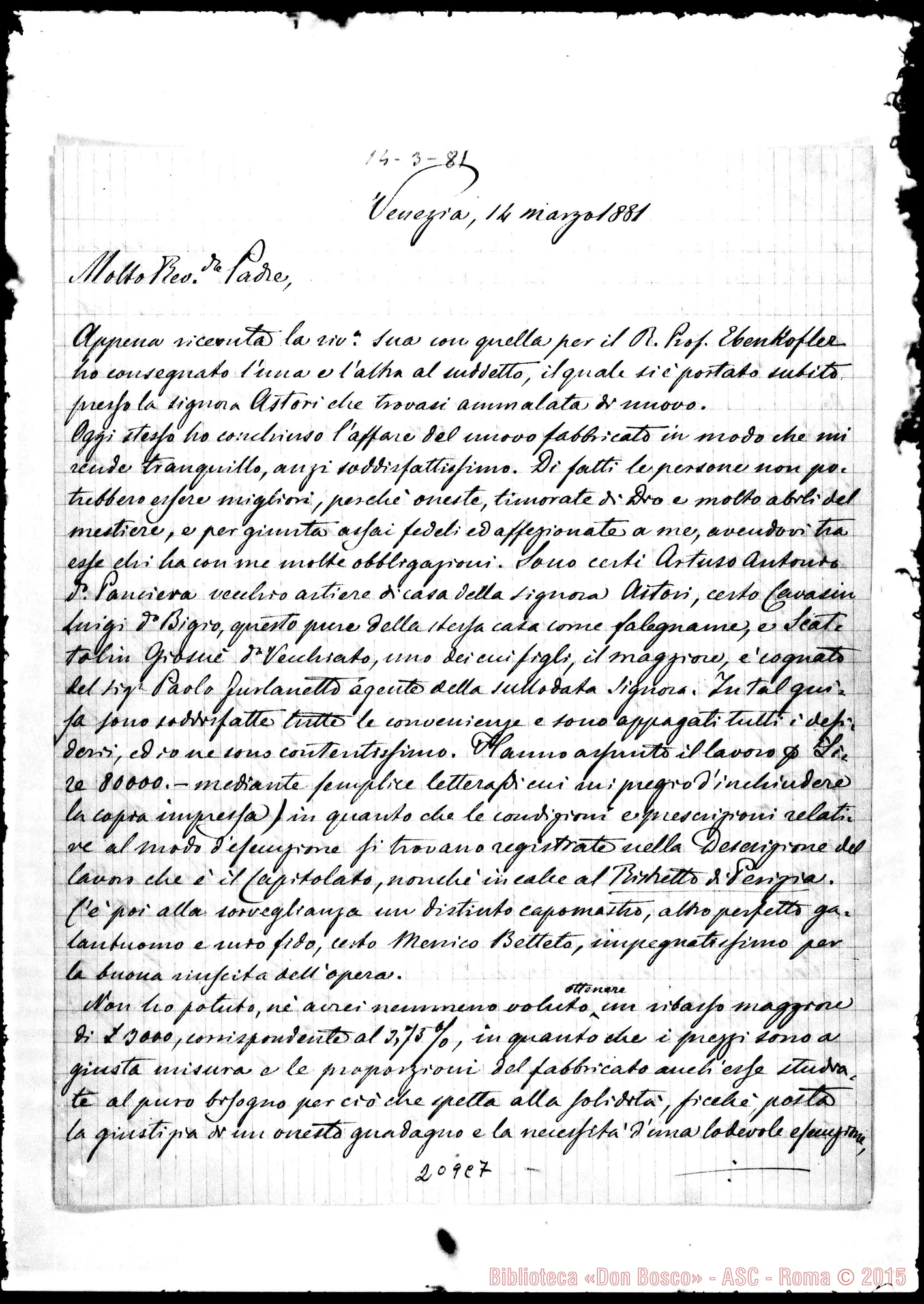 Fotogramma C 7 — Pietro Saccardo-Molto Rev.do Padre