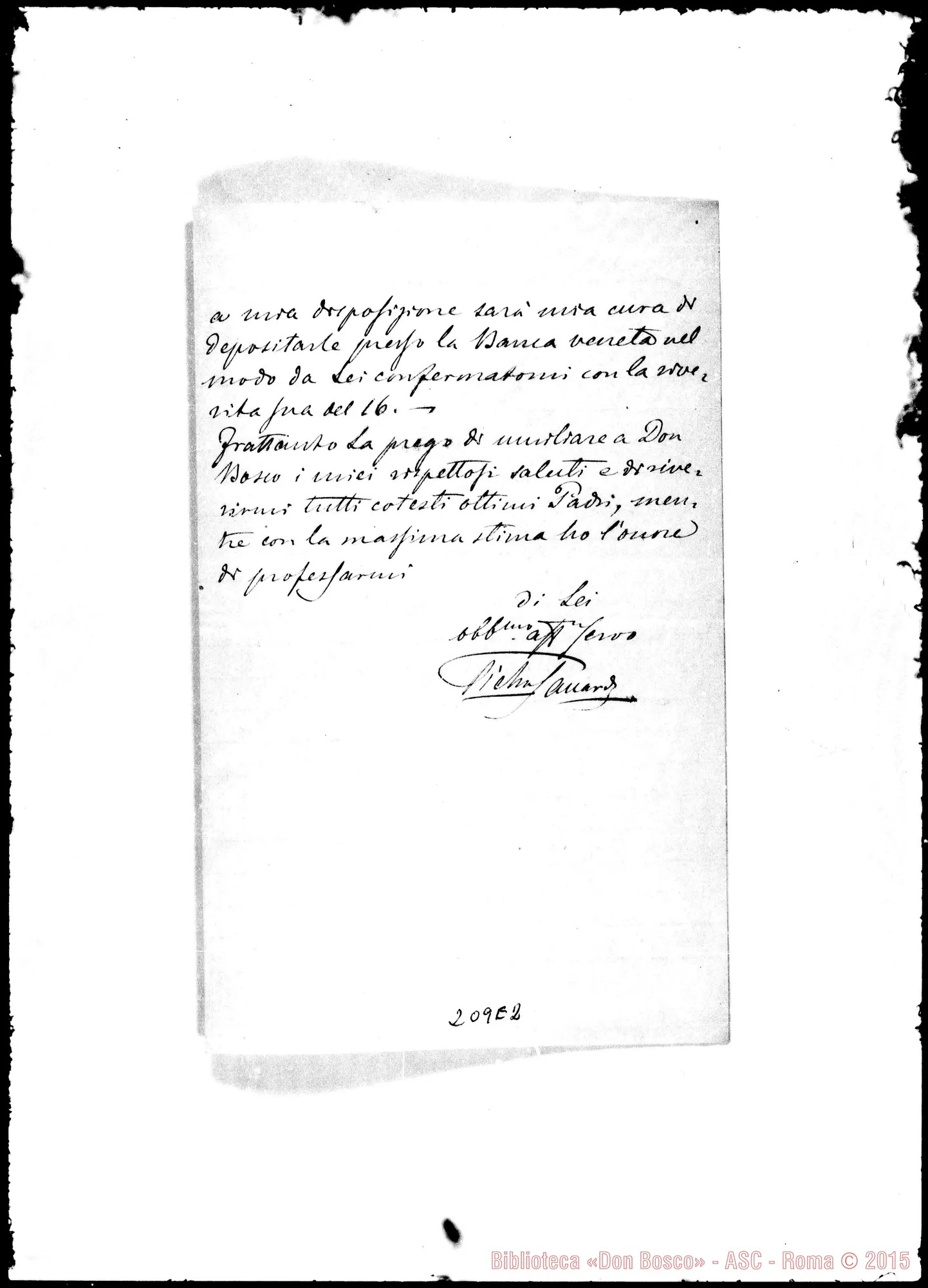 Fotogramma E 2 — Pietro Saccardo-Molto Rev.do Sig.