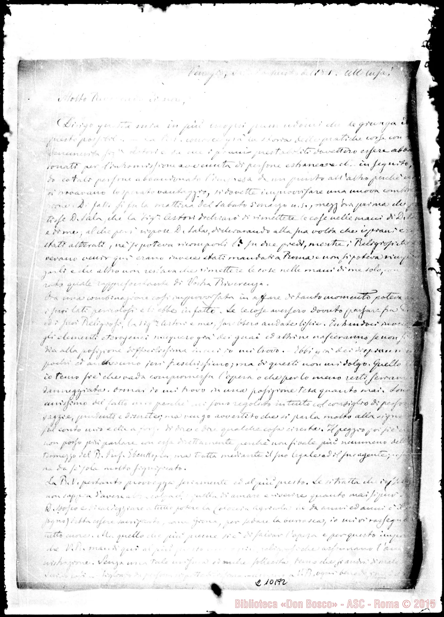 Fotogramma A 2 — Pietro Saccardo-Molto Rev.do Sig.