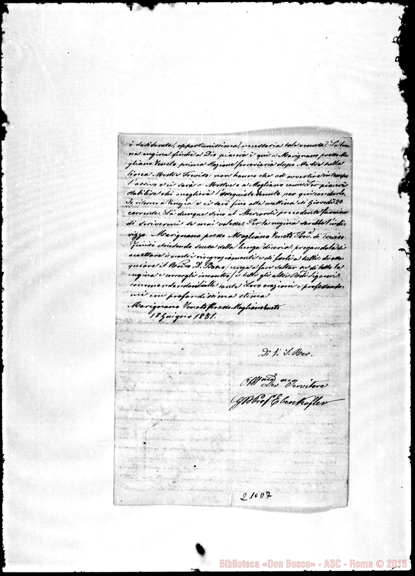 Fotogramma D 7 — Eben Kofler-Rev.mo Sig.