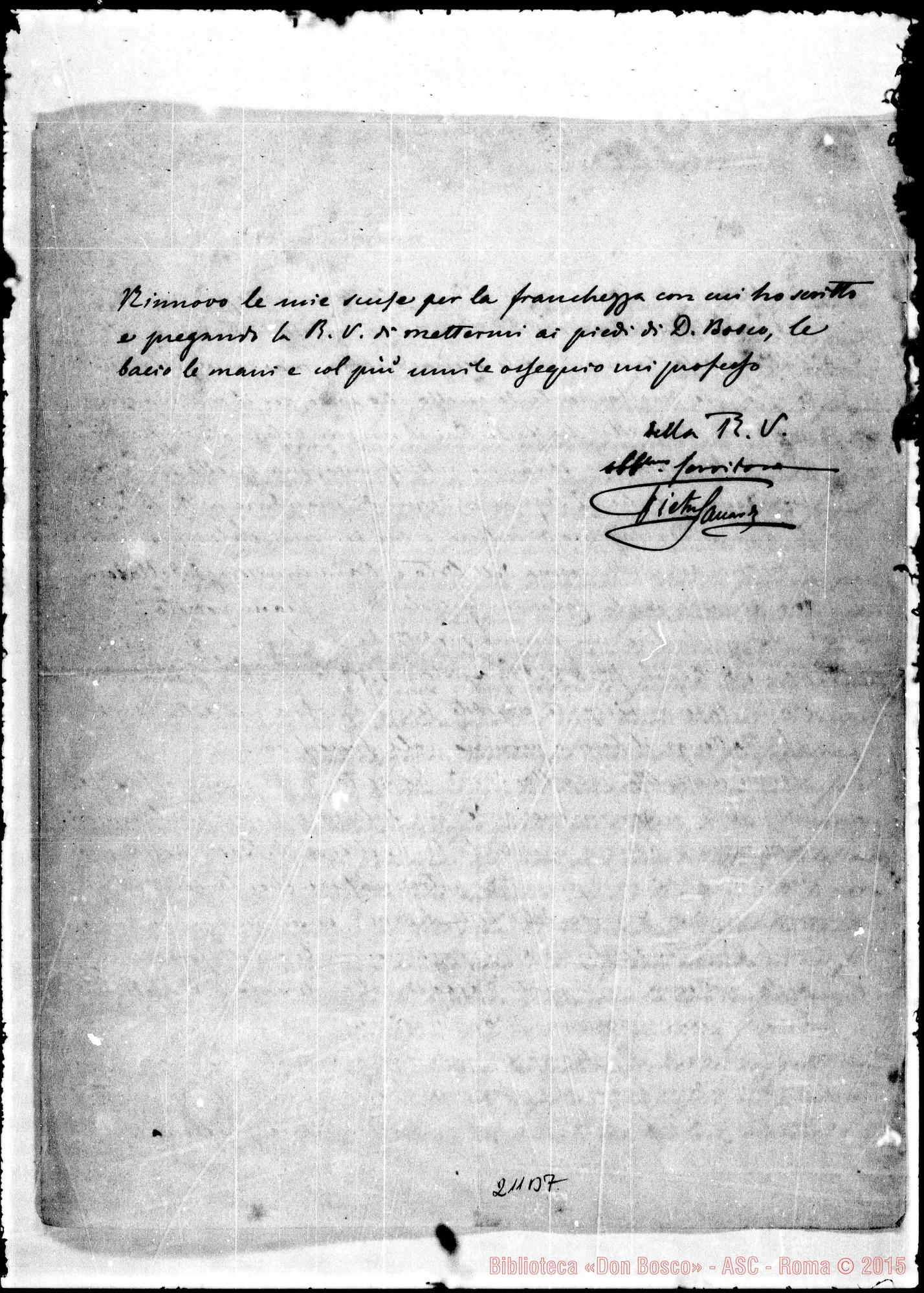 Fotogramma B 7 — Pietro Saccardo-Molto Rev.do Sig.