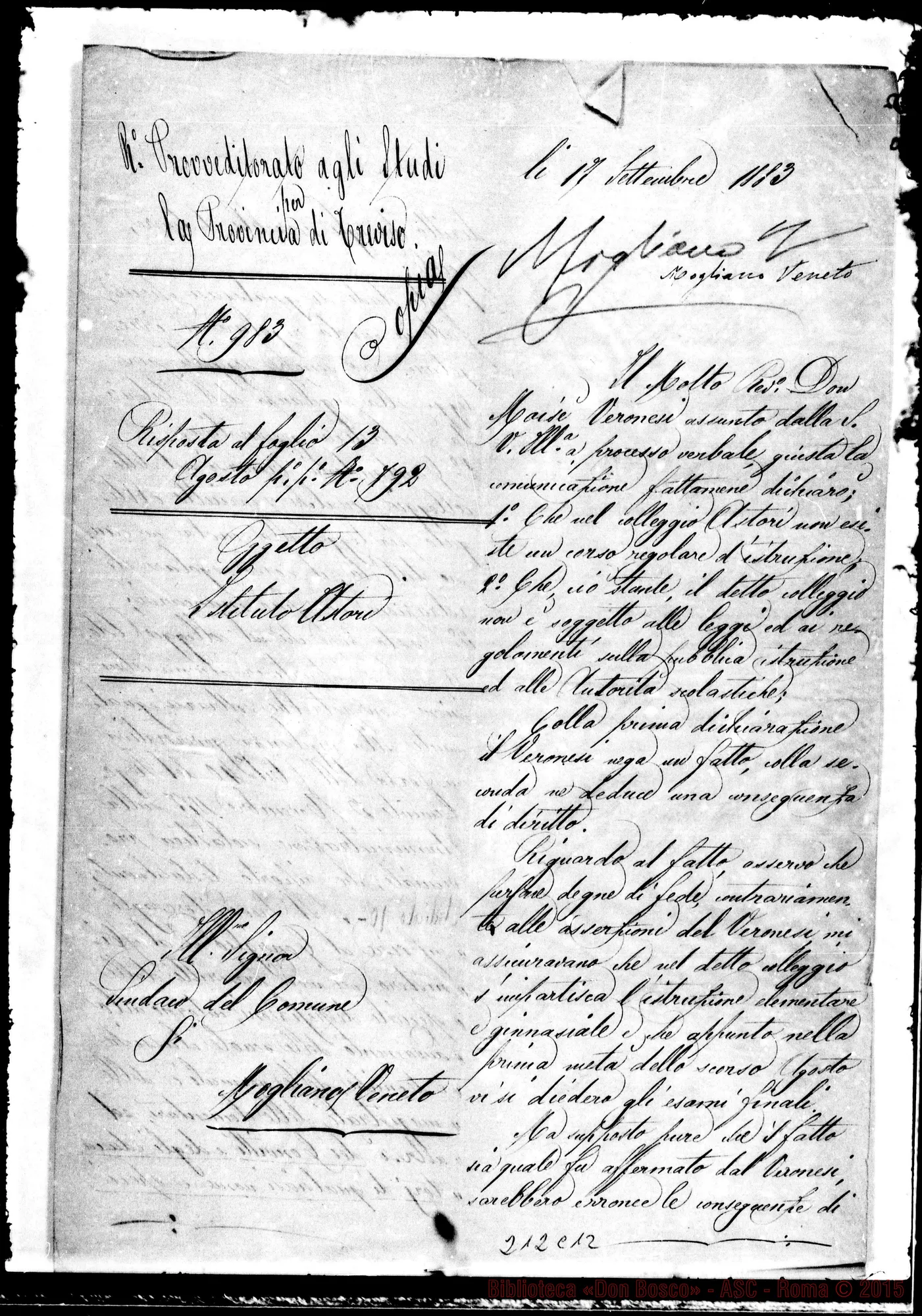Fotogramma C 12 — Volpe, Provveditore agli studi-Sindaco Mogliano