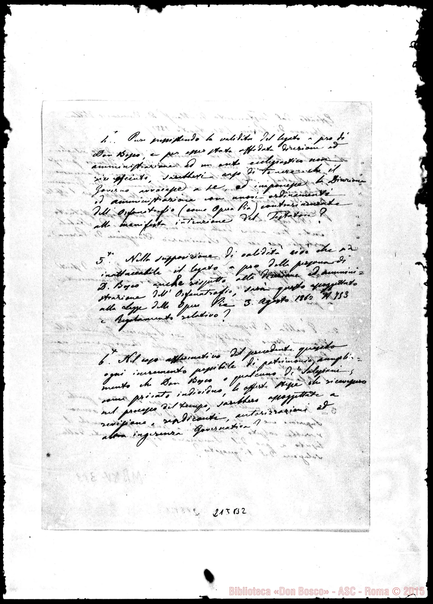 Fotogramma B 2 — Estratto del testamento…