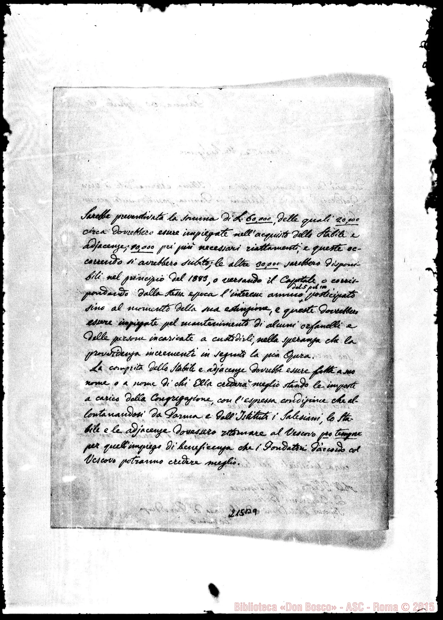 Fotogramma B 9 — Villa Domenico, vesc. Parma-Chiarissimo E Molto Rev.do Sig.