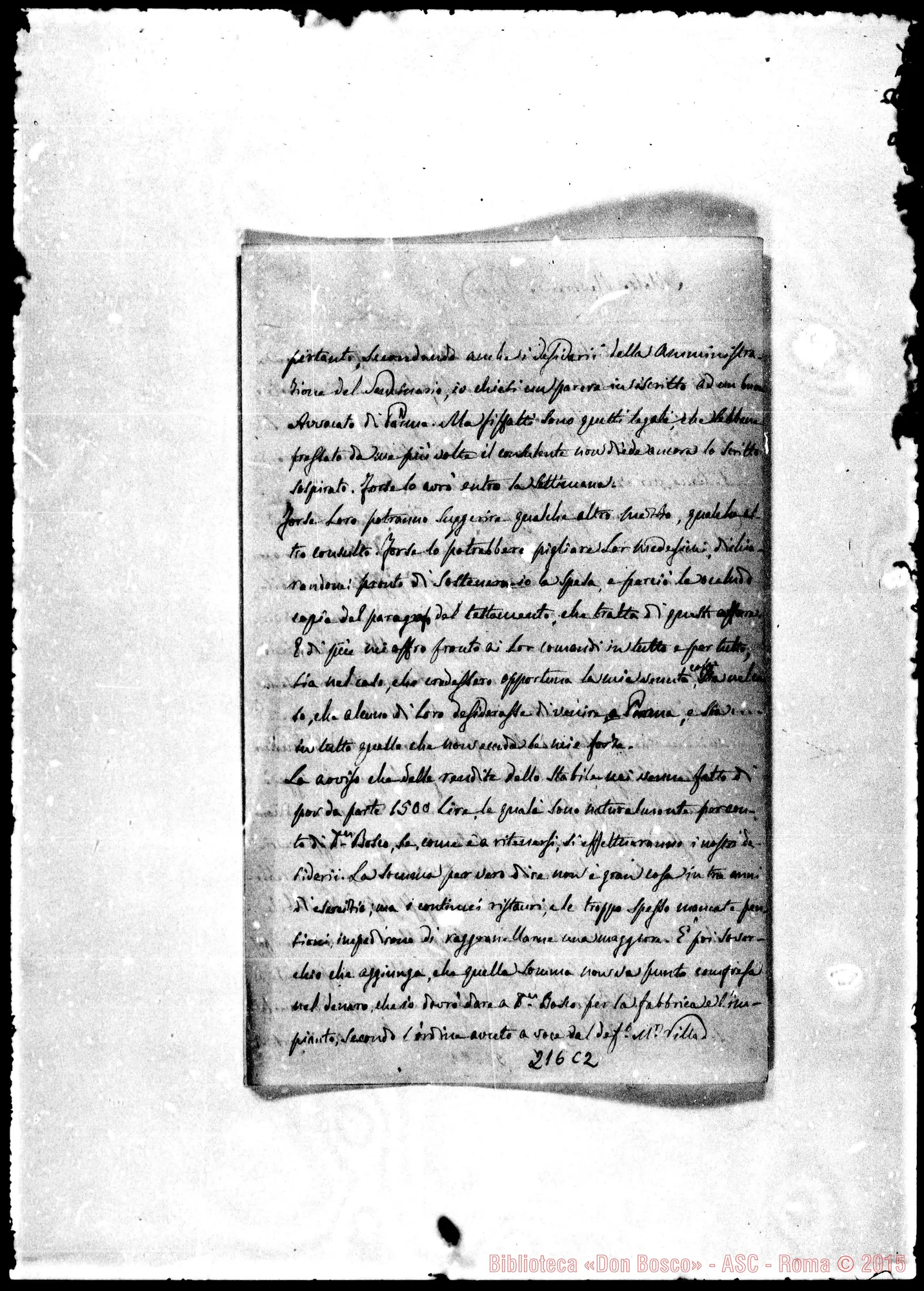 Fotogramma C 2 — Giov. Battista F.-Molto Rev.do Sig.
