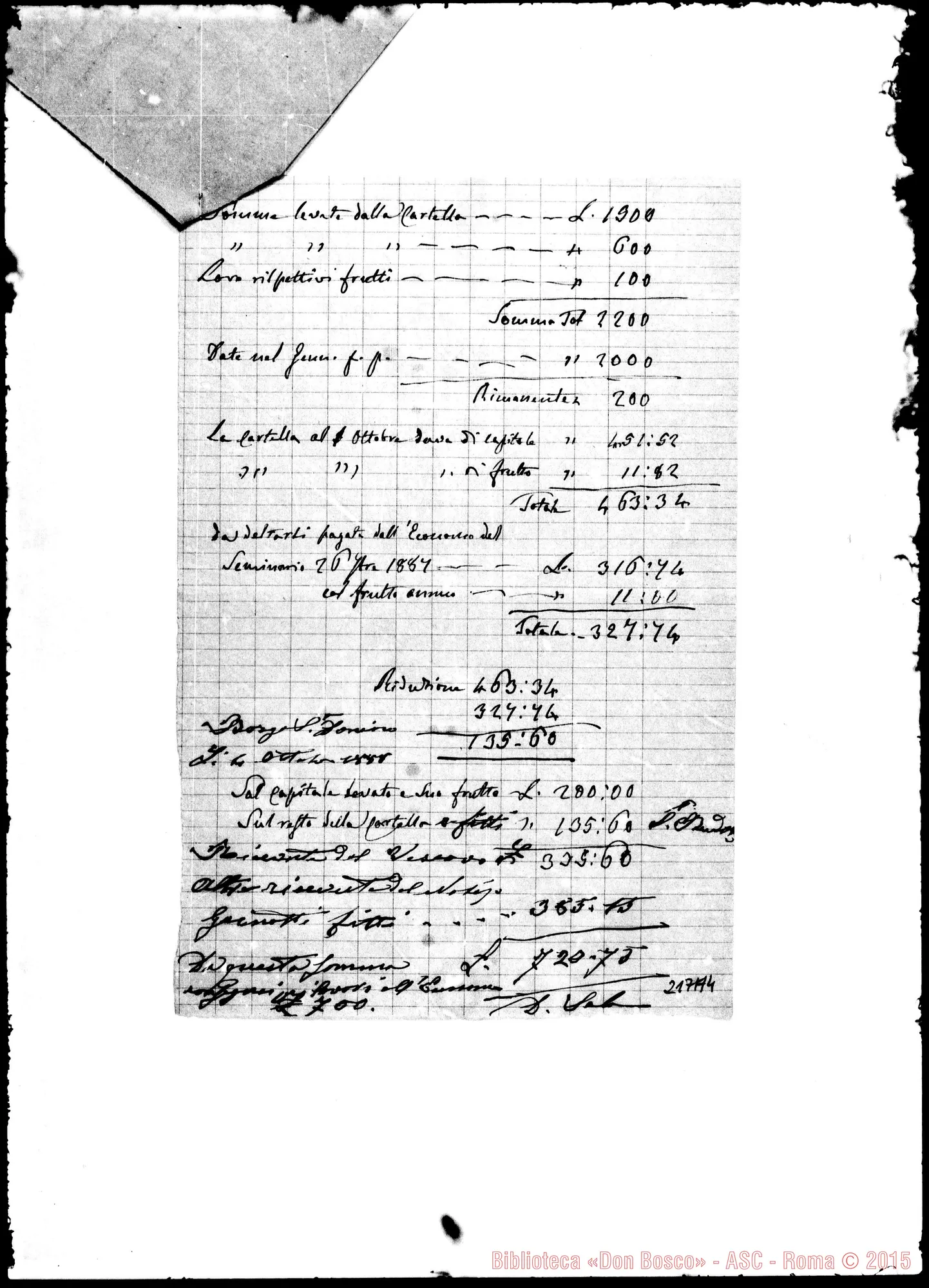 Fotogramma A 4 — Giov. Battista F.-Sig. Professore