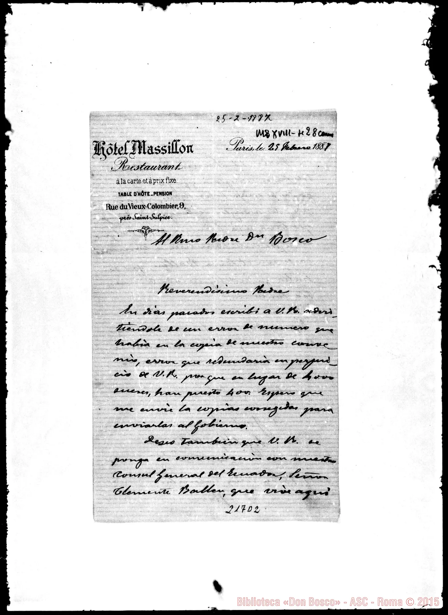Fotogramma D 2 — Arcivesc. Ordóñez-Bosco