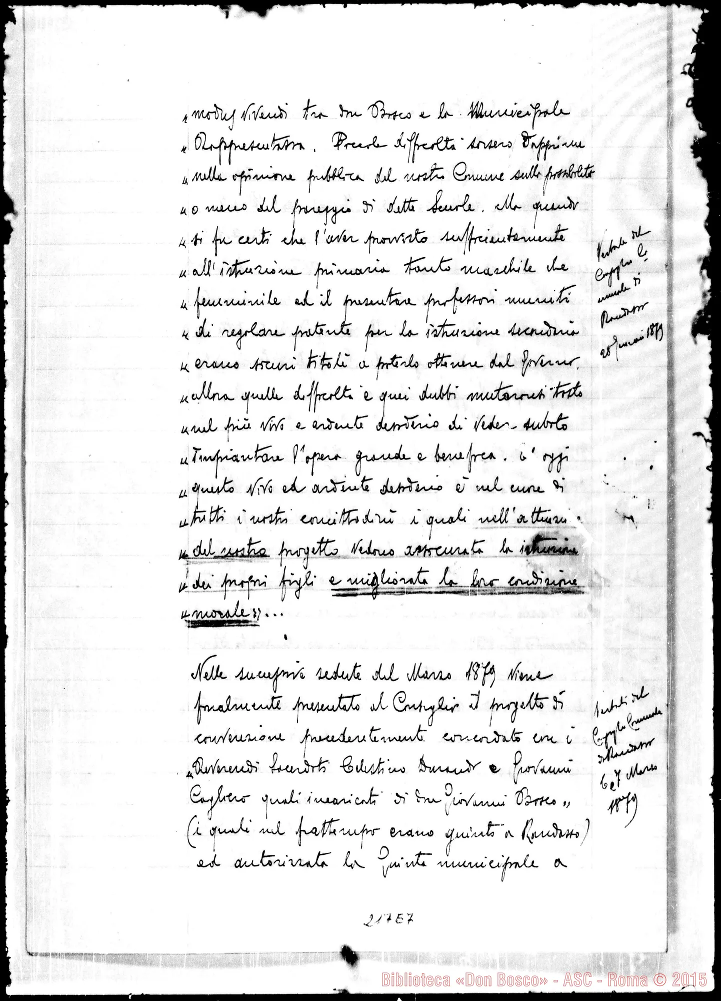 Fotogramma E 7 — Notizie sulle origini dell’opera di D. Bosco in Sicilia