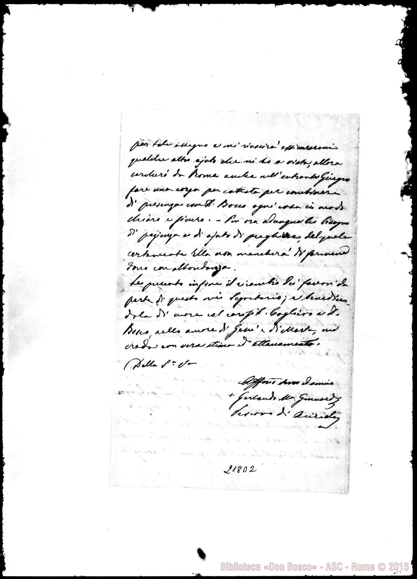 Fotogramma D 2 — Gerlando, vesc.-Amico carissimo