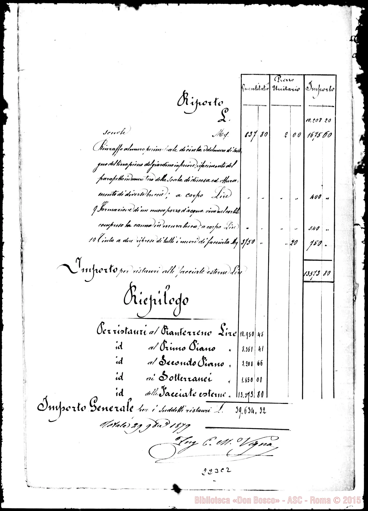 Fotogramma C 2 — Calcolo delle spese E provviste…