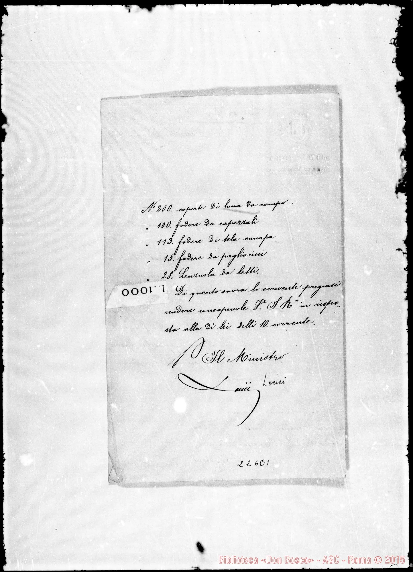Fotogramma E 1 — Ministero Guerra (Lerici)-Bosco