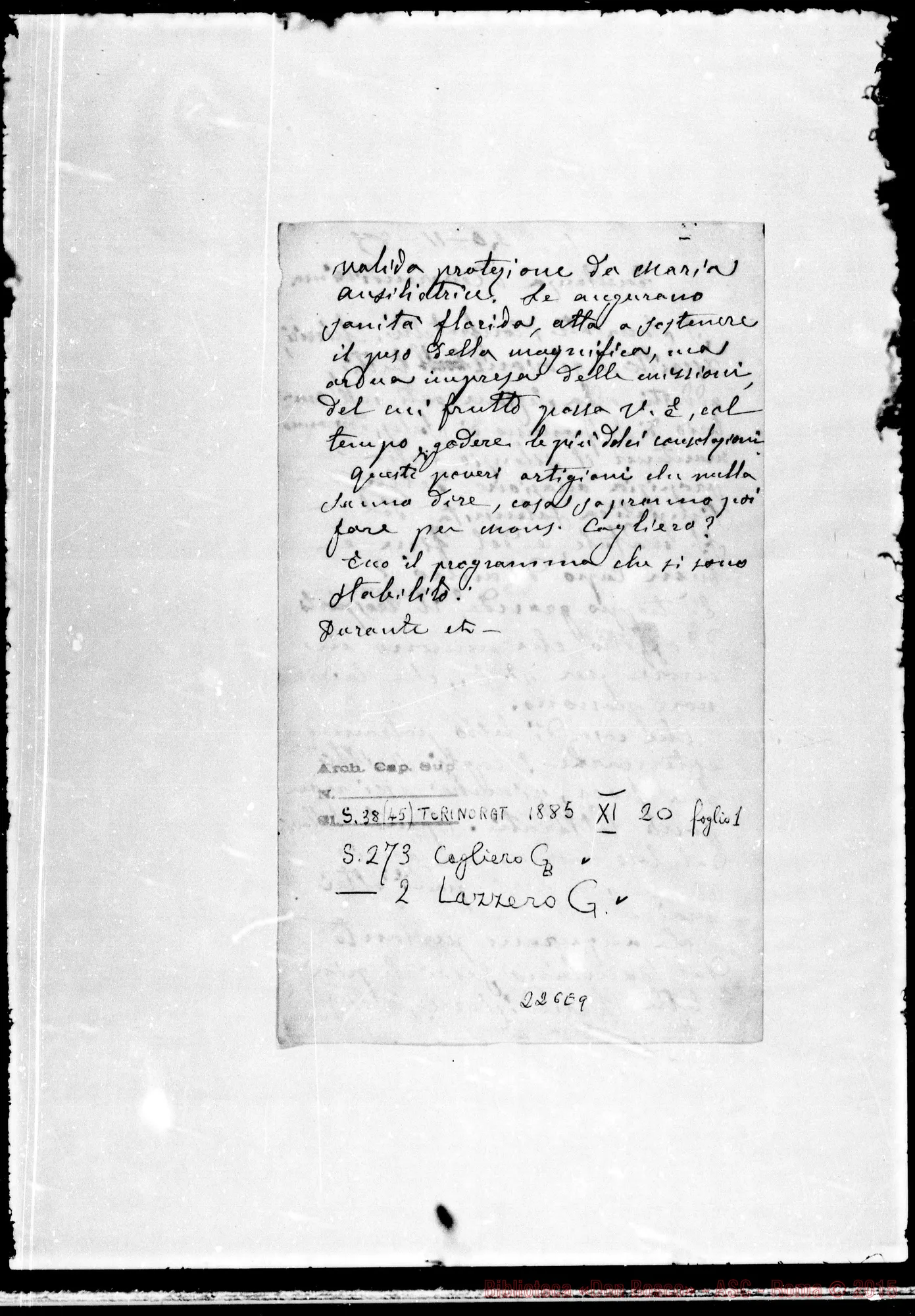 Fotogramma E 9 — Lazzero-Cagliero