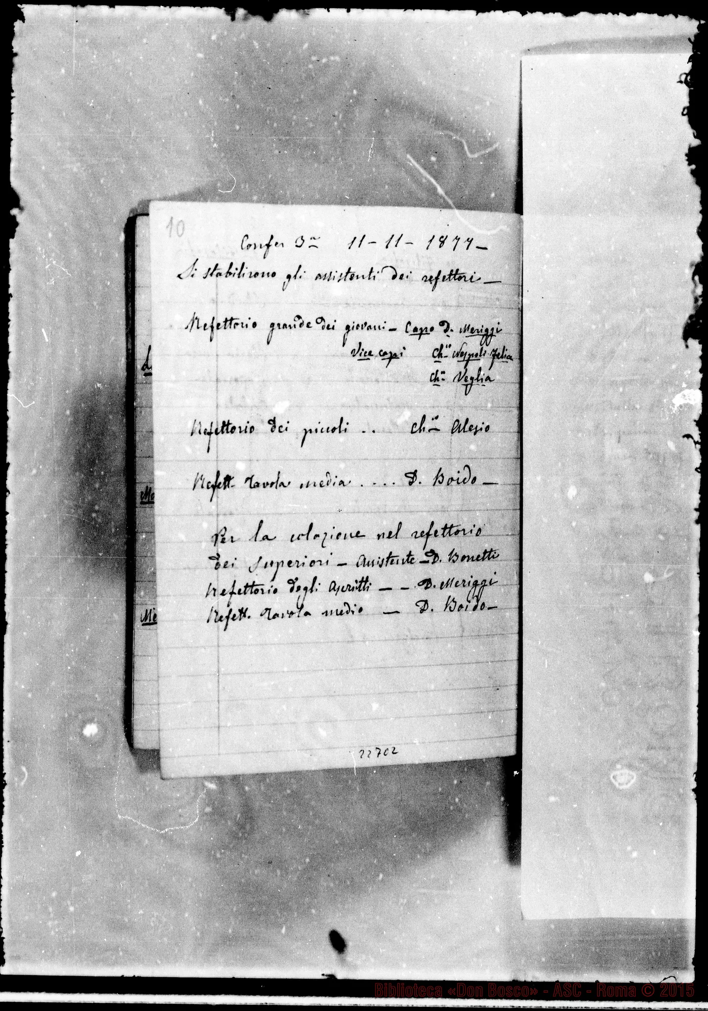 Fotogramma C 2 — Adunanze del Capitolo della Casa: Ottobre 77-Genn. 1884