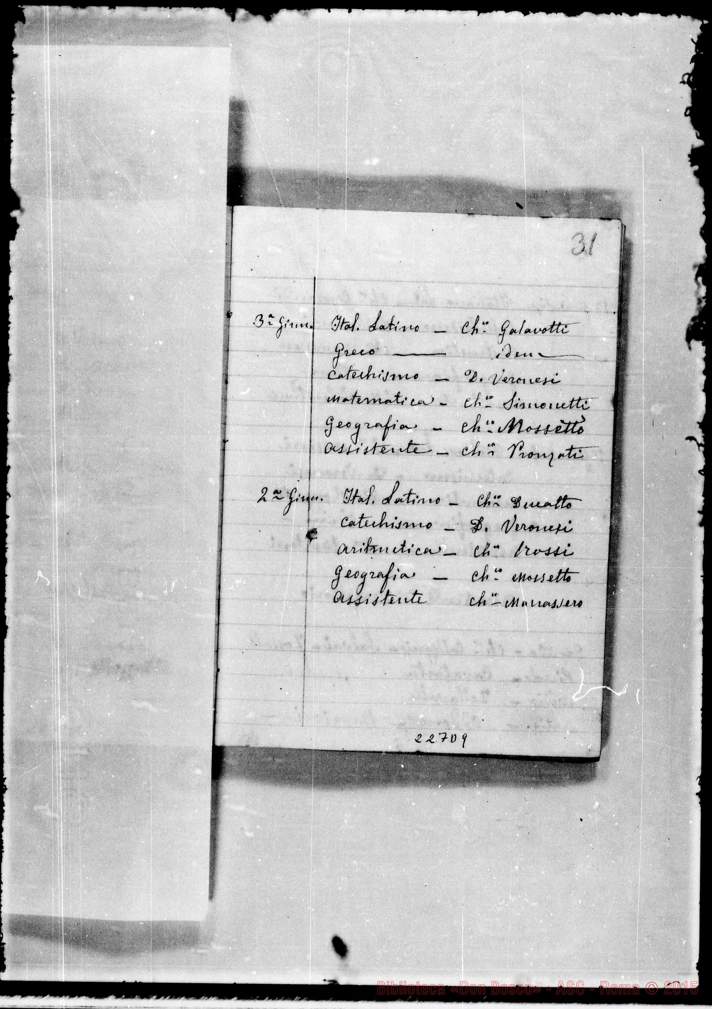 Fotogramma D 9 — Adunanze del Capitolo della Casa: Ottobre 77-Genn. 1884
