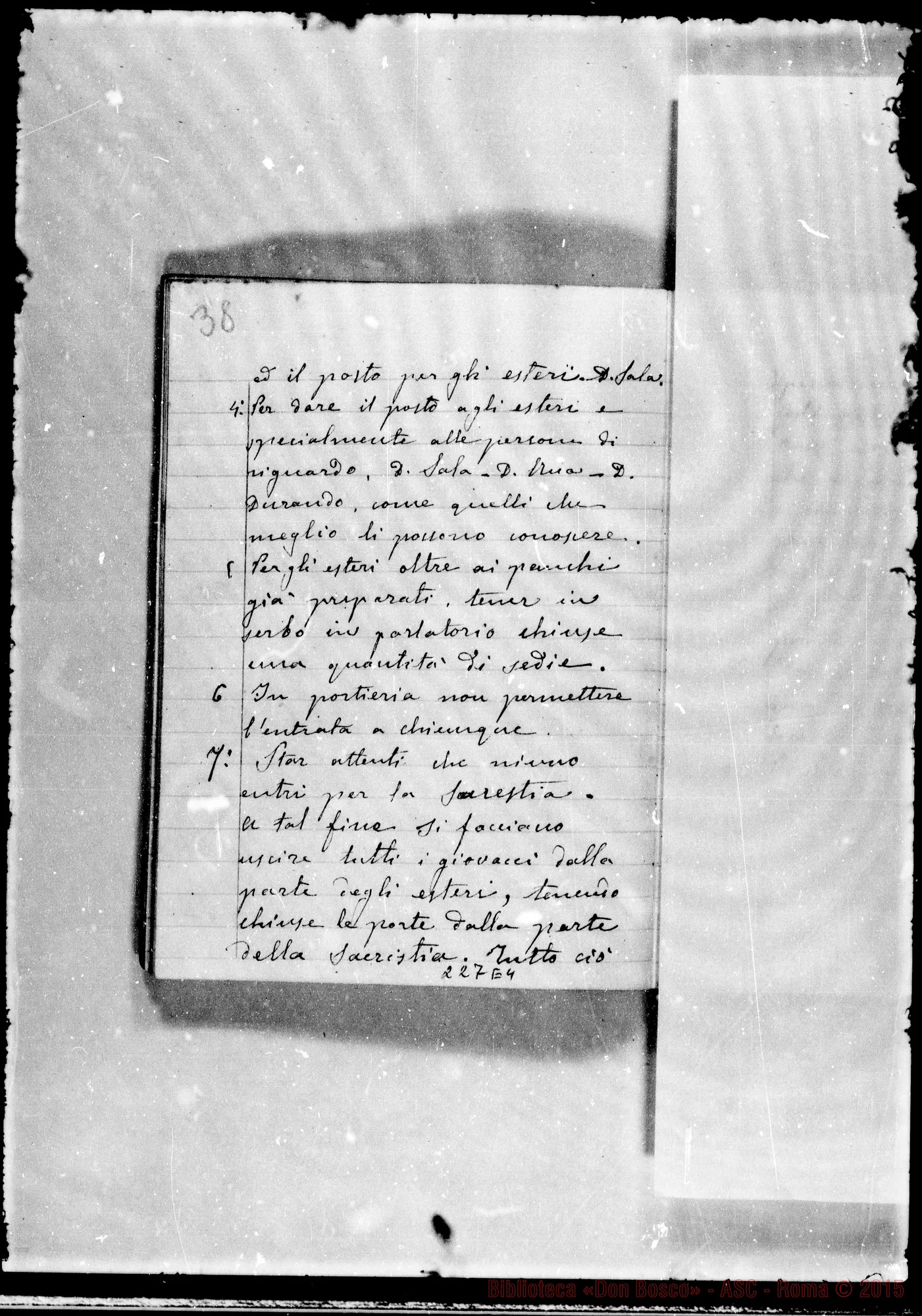 Fotogramma E 4 — Adunanze del Capitolo della Casa: Ottobre 77-Genn. 1884