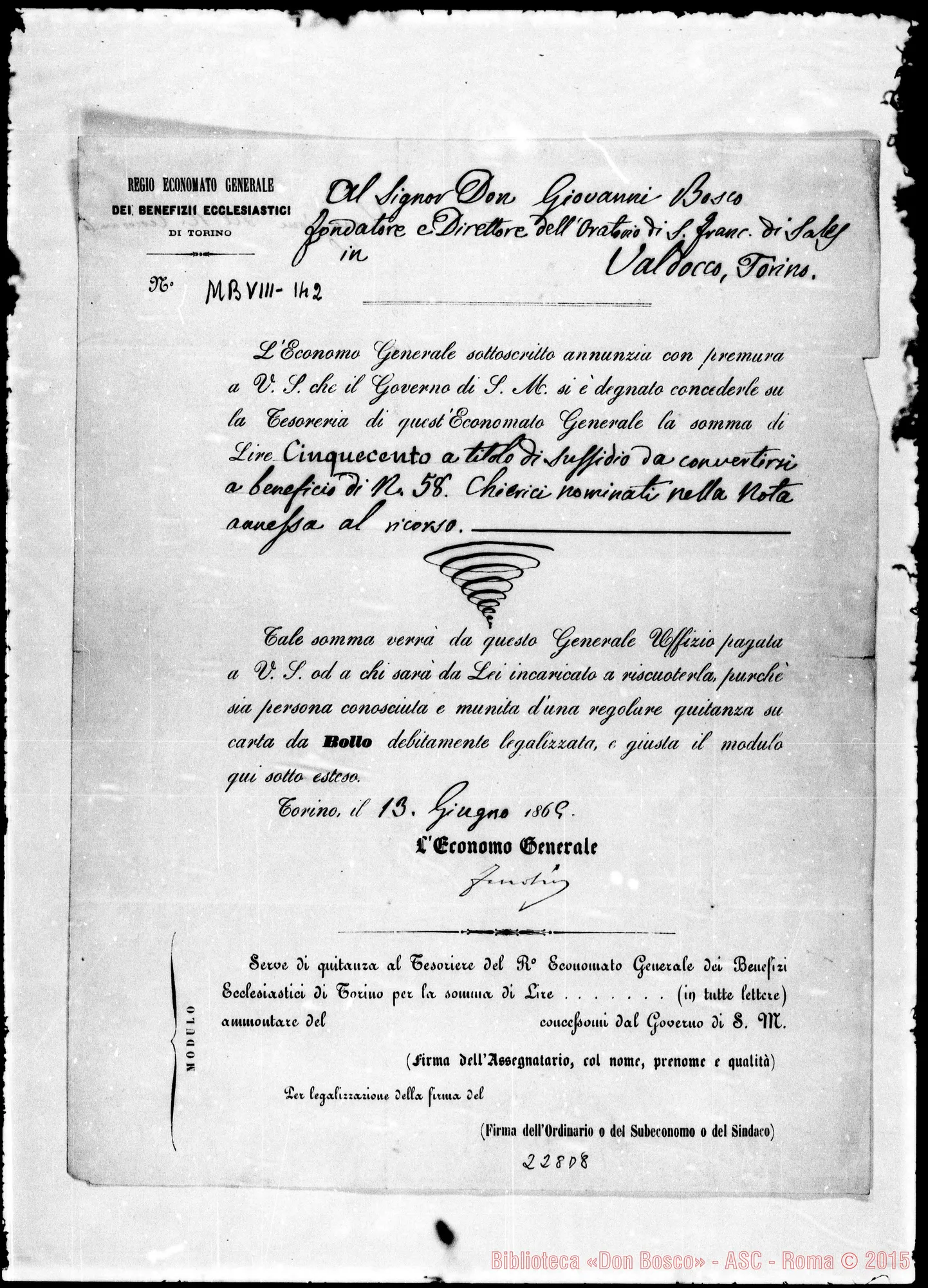 Fotogramma D 8 — Regio Economato Generale-Bosco