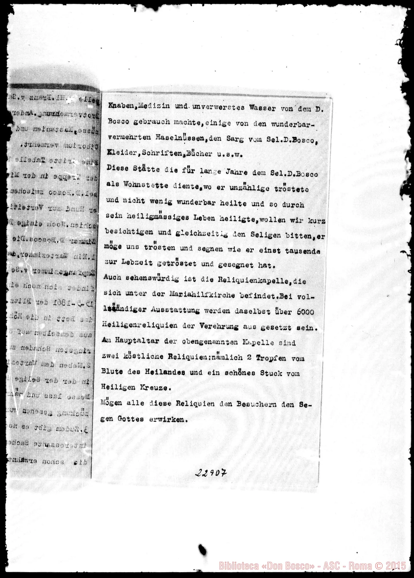 Fotogramma D 7 — Descrizione della vita di D. Bosco. In tedesco