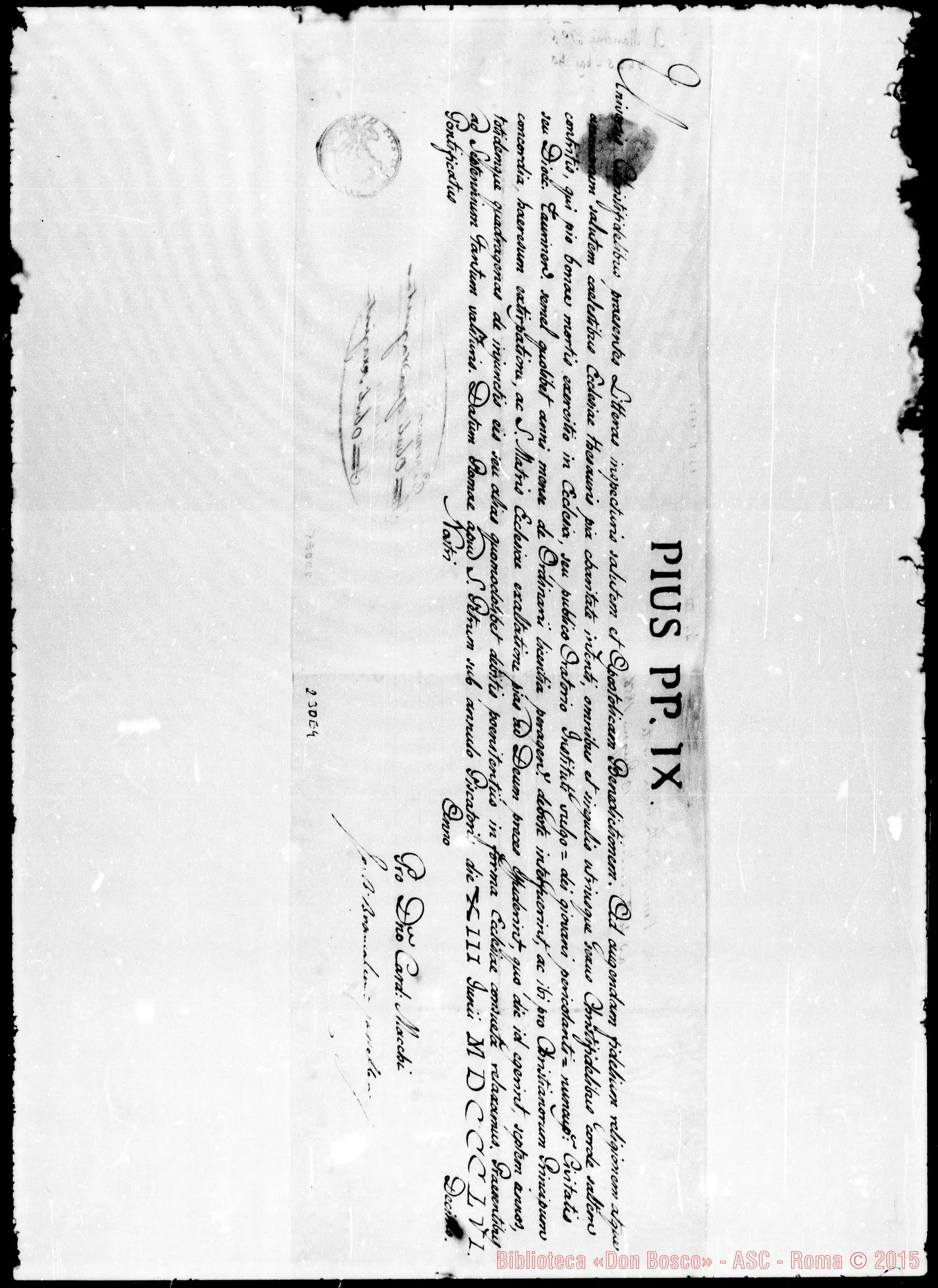Fotogramma E 4 — Indulgenza plenaria per l’Esercizio della B. Morte