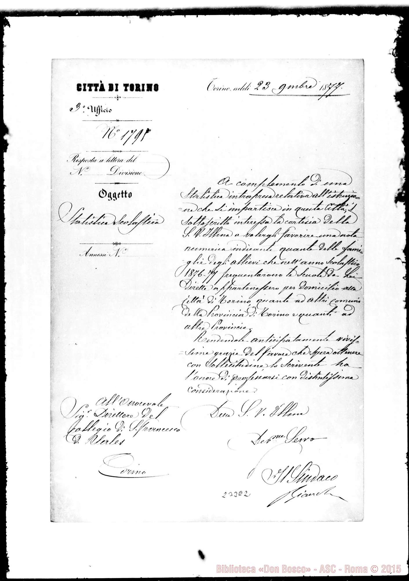 Fotogramma E 2 — Sindaco di Torino-Direttore Valdocco