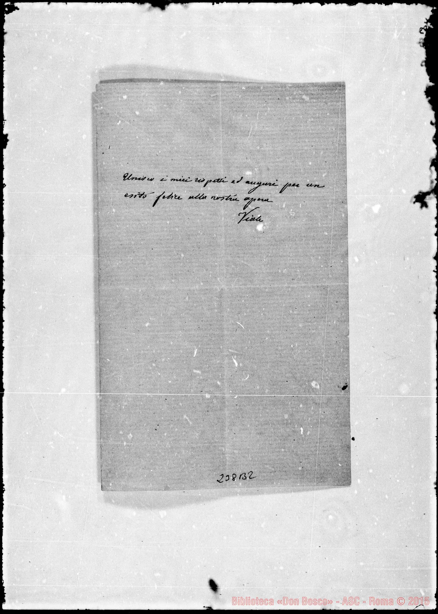 Fotogramma B 2 — Viale Benedetto-Rev.mo Sig.