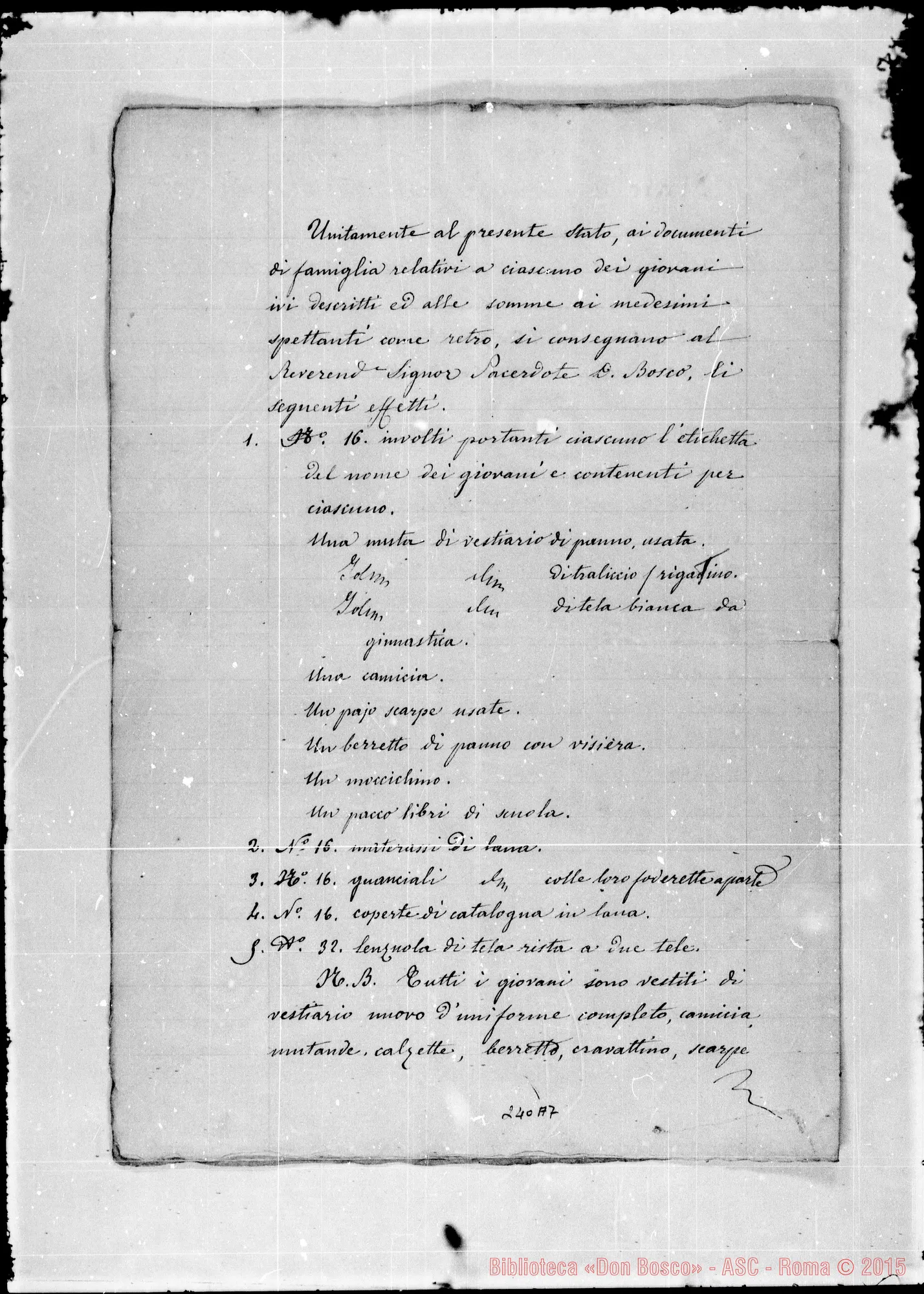 Fotogramma A 7 — Stato dei giovani ricoverati…