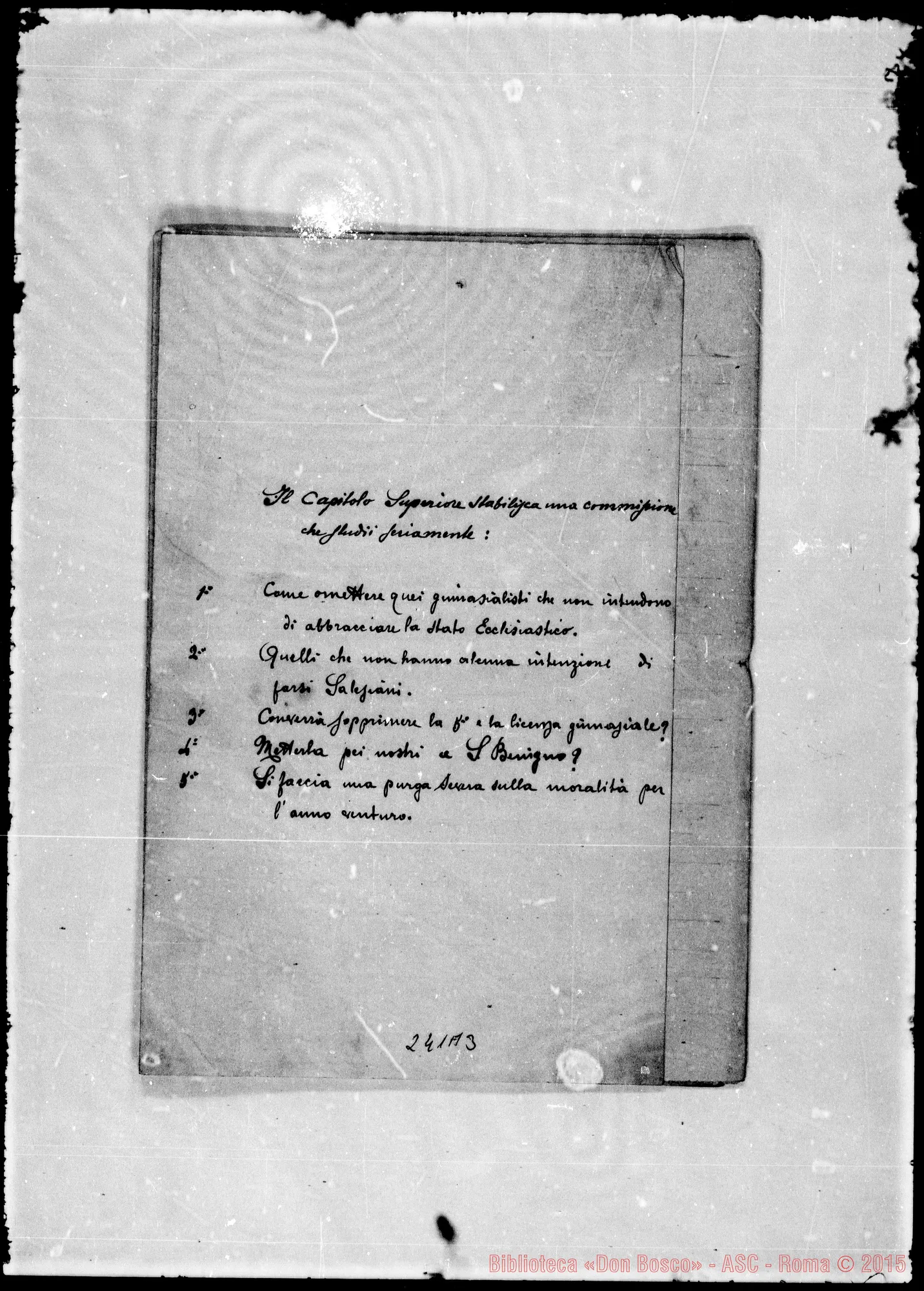 Fotogramma A 3 — «Disposizioni generali»