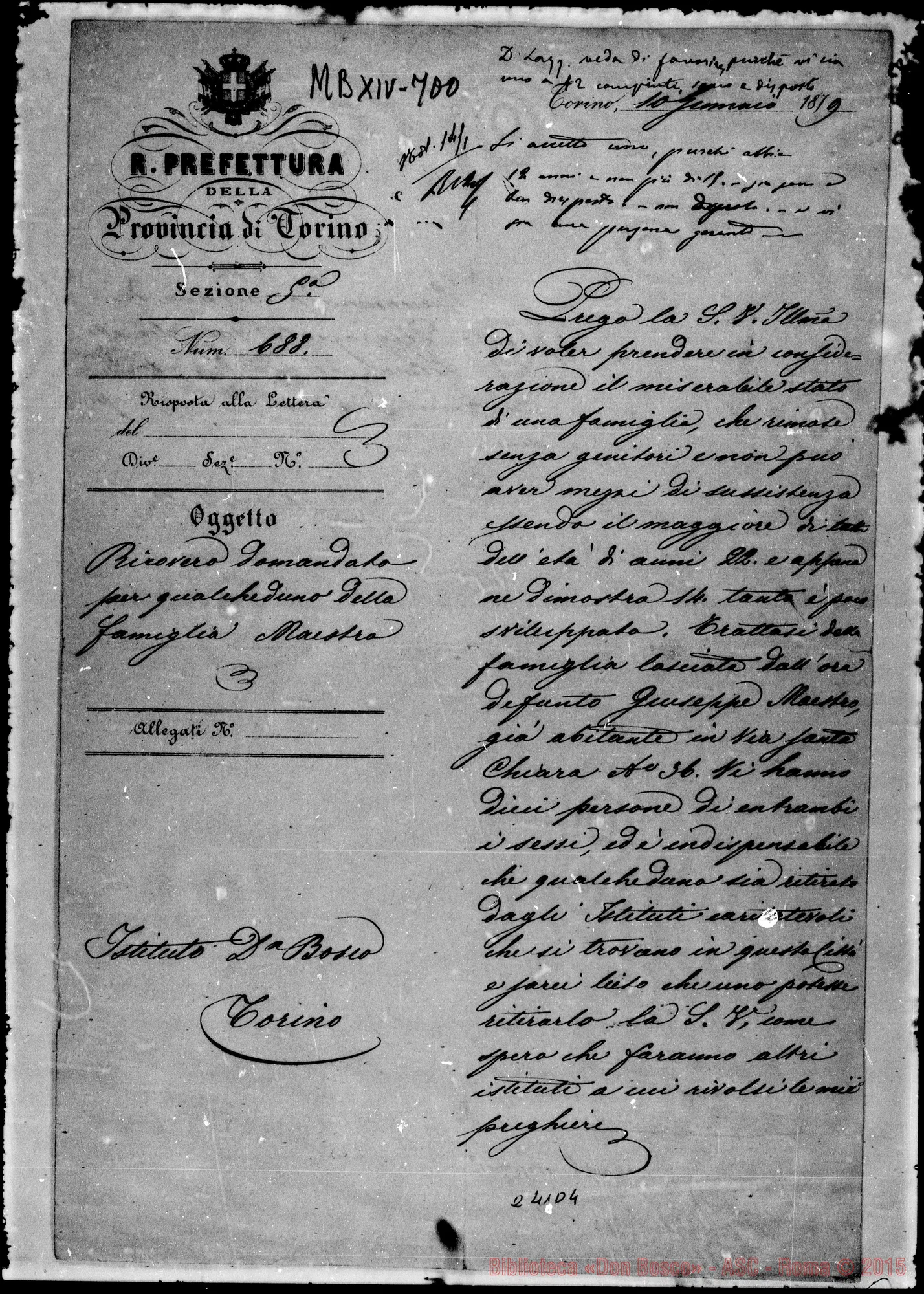 Fotogramma D 4 — Prefettura di Torino-Bosco