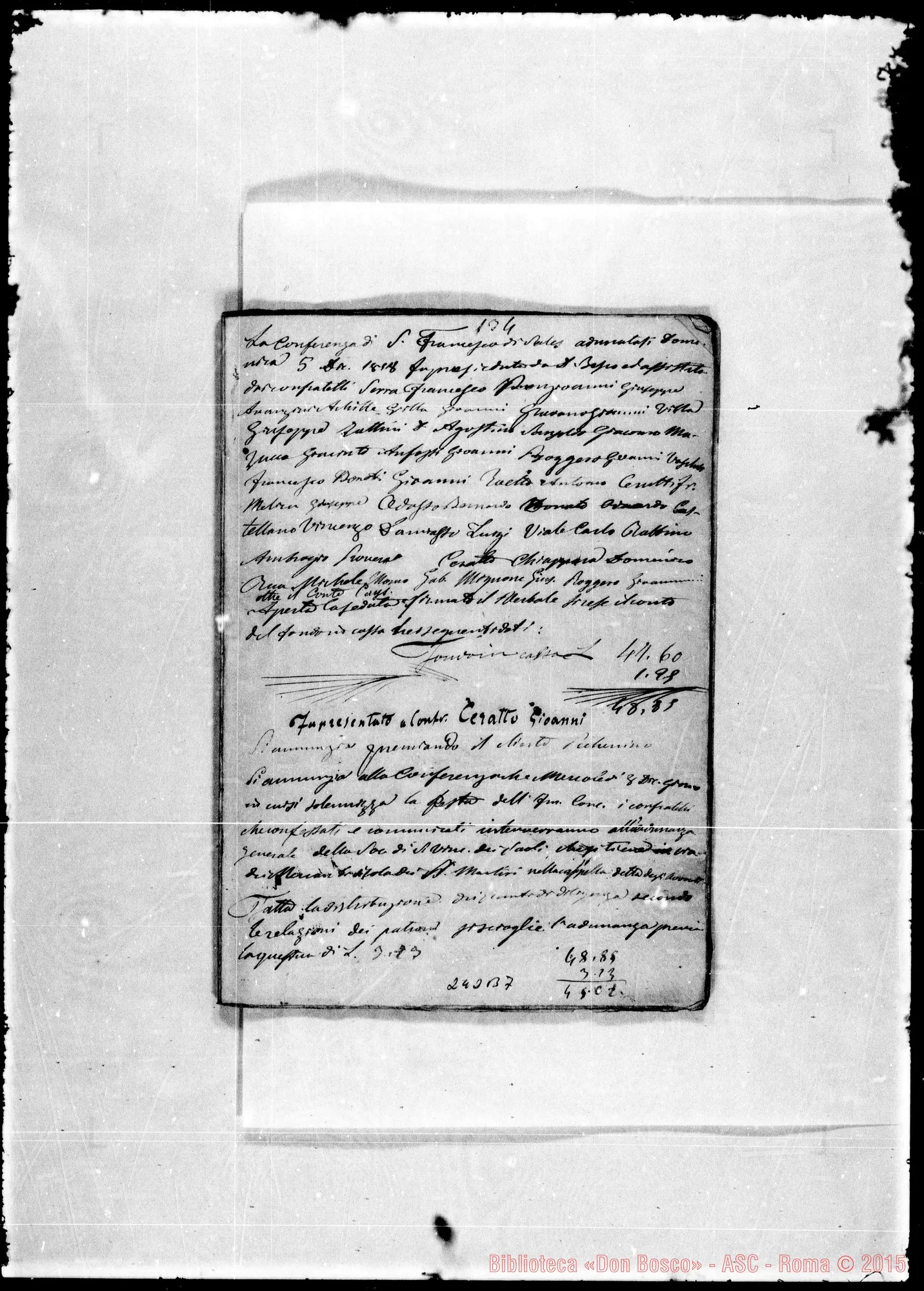 Fotogramma B 7 — Conferenze di S. Vincenzo de’ Paoli: Verbali: 1858-1871