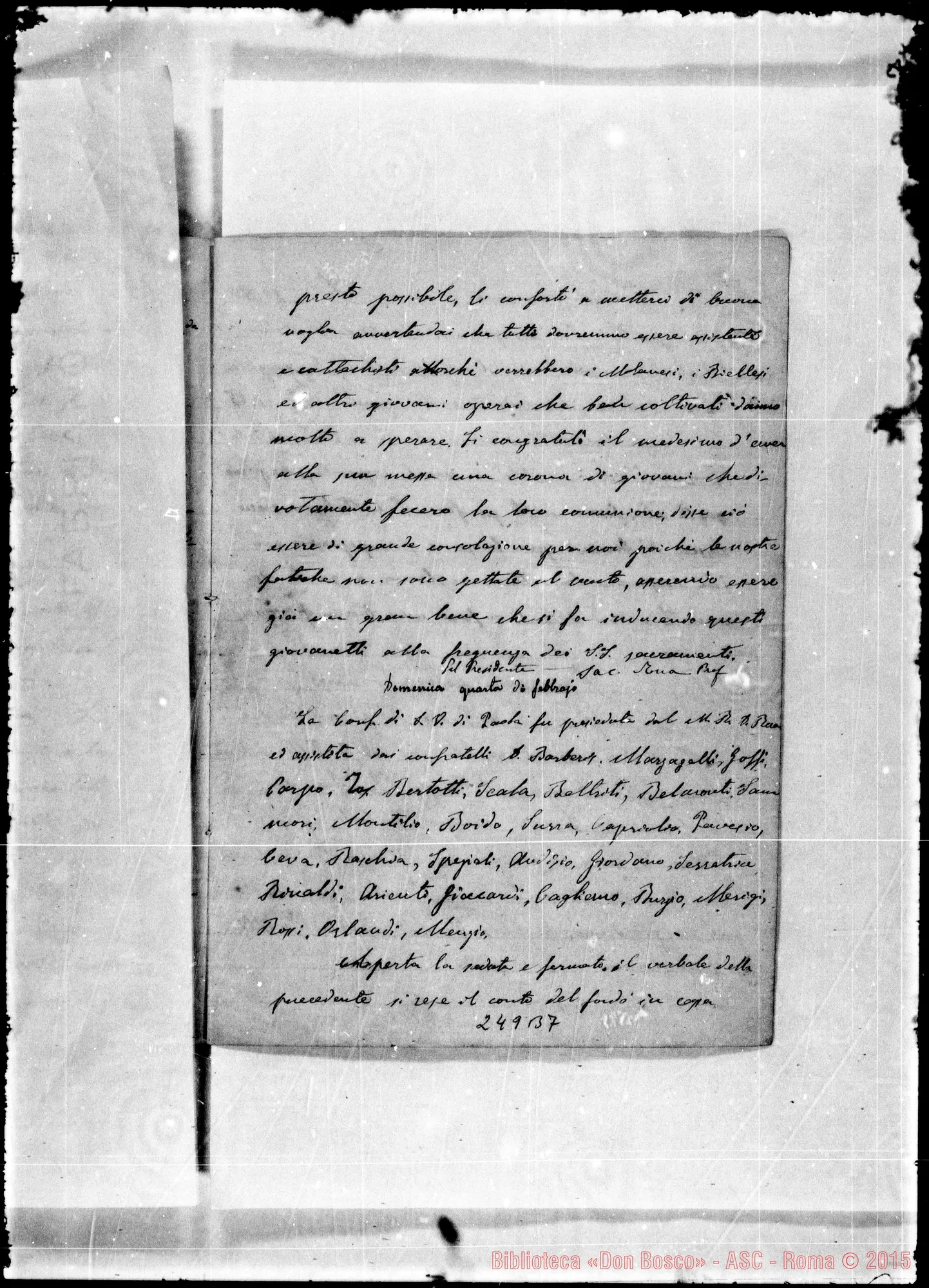 Fotogramma B 7 — Conferenze di S. Vincenzo de’ Paoli: Verbali: 1858-1871
