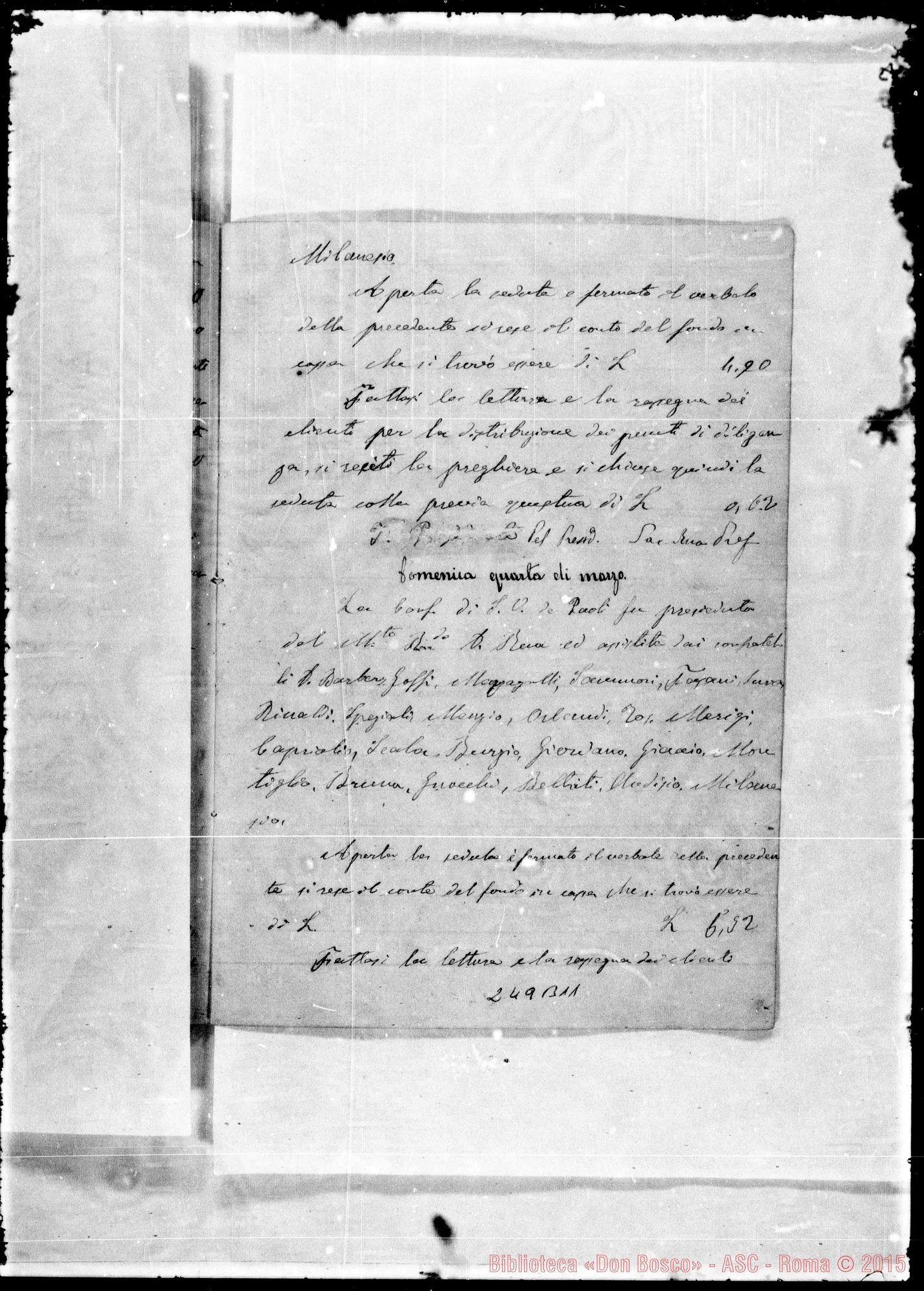 Fotogramma B 11 — Conferenze di S. Vincenzo de’ Paoli: Verbali: 1858-1871