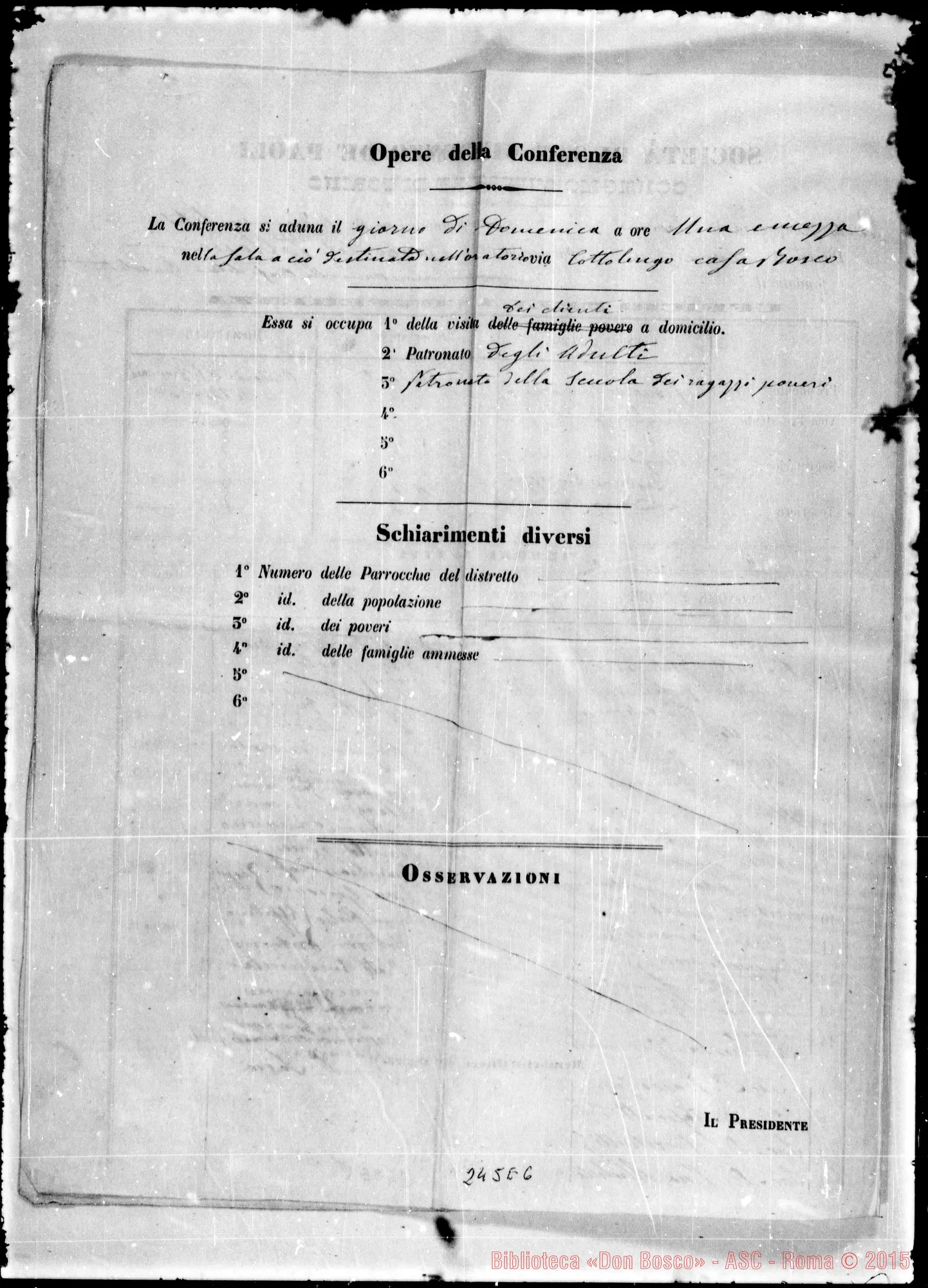 Fotogramma E 6 — Riassunto del anno 1860